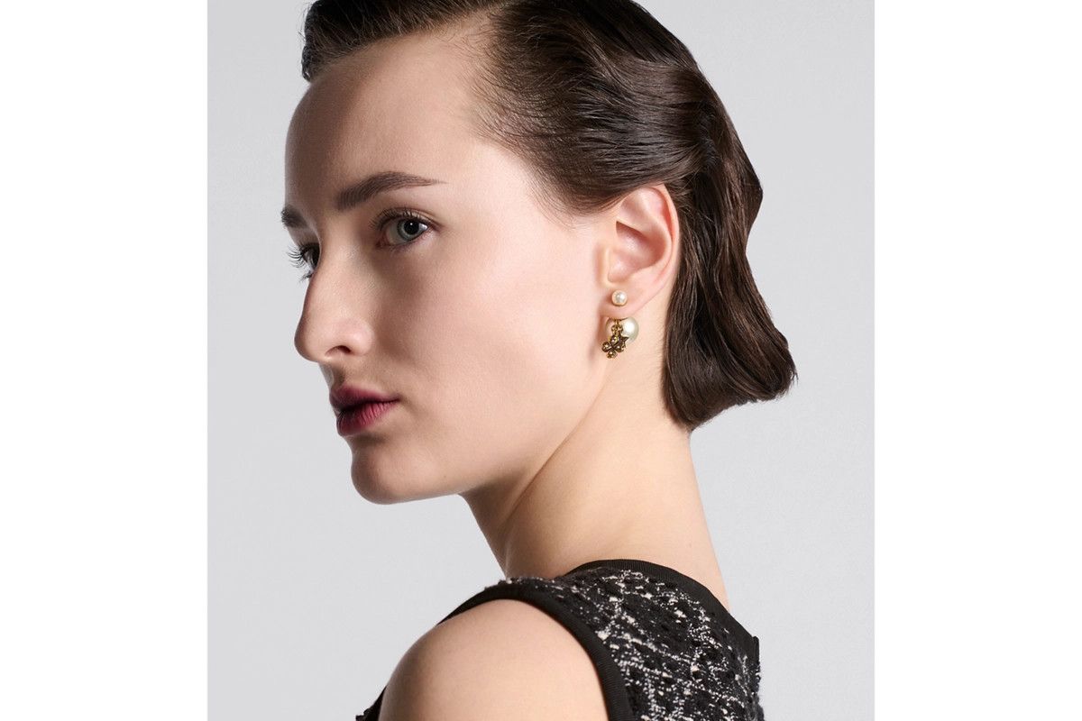 Dior o1bcso1str0126 Size:OS/Tribales Earrings in Golden/White Size ONE SIZE - 4 Thumbnail