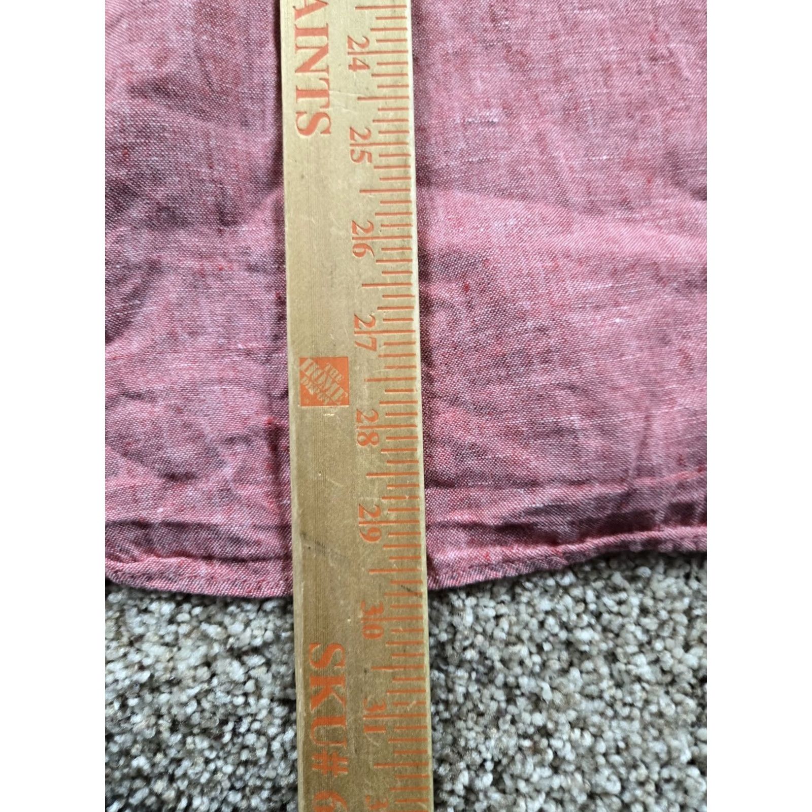 Banana Republic Banana Republic Shirt Mens M Red Linen Button-Up Short Sleeve Camden Fit Size US M / EU 48-50 / 2 - 6 Thumbnail