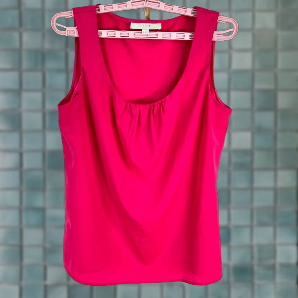 Vintage Ann Taylor LOFT Blouse Sleeveless Top Womens Size M Pink Size M / US 6-8 / IT 42-44 - 1 Thumbnail