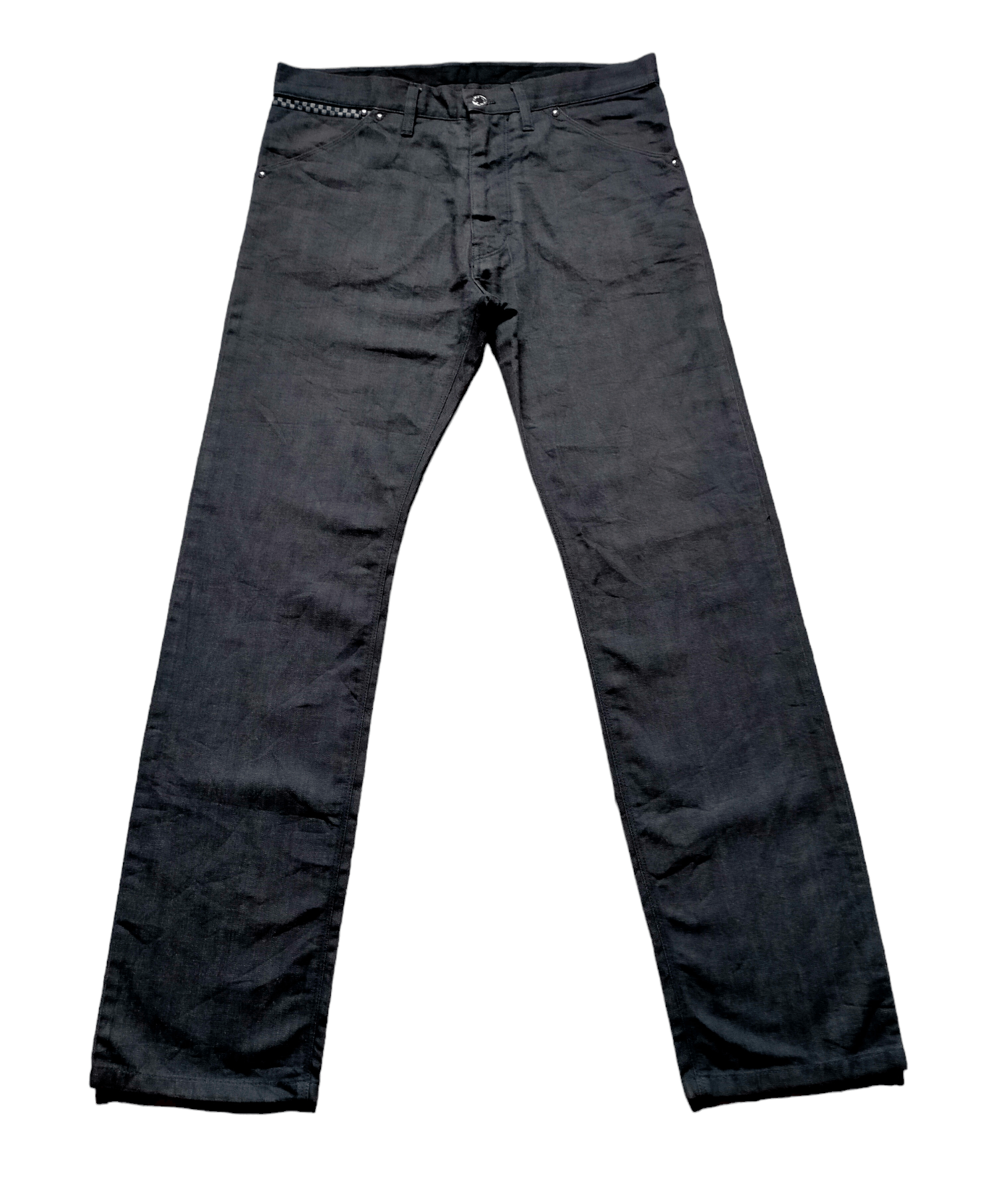 image of Louis Vuitton Paris Denim Pants in Black, Men's (Size 31)