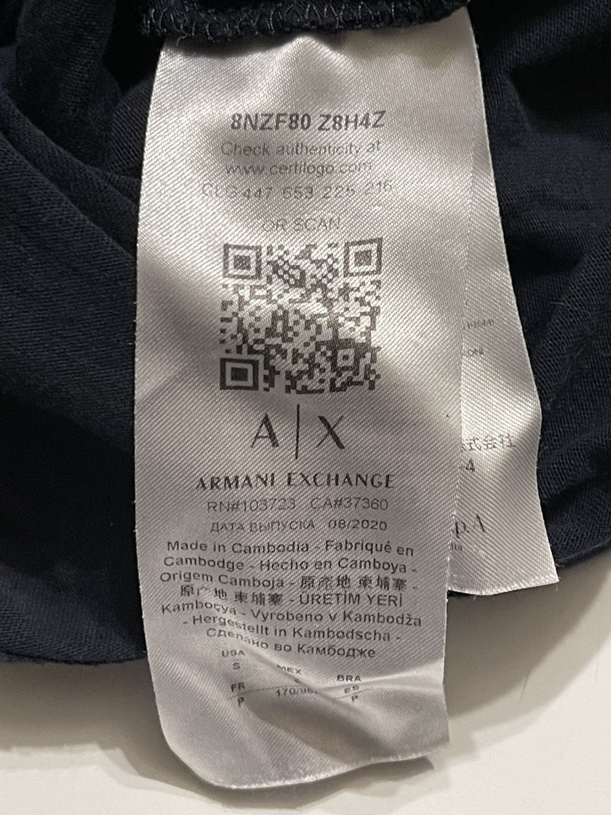 Armani Exchange Armani Exchange Men’s Small Black Milan/New York Jersey Polo Size US S / EU 44-46 / 1 - 9 Thumbnail