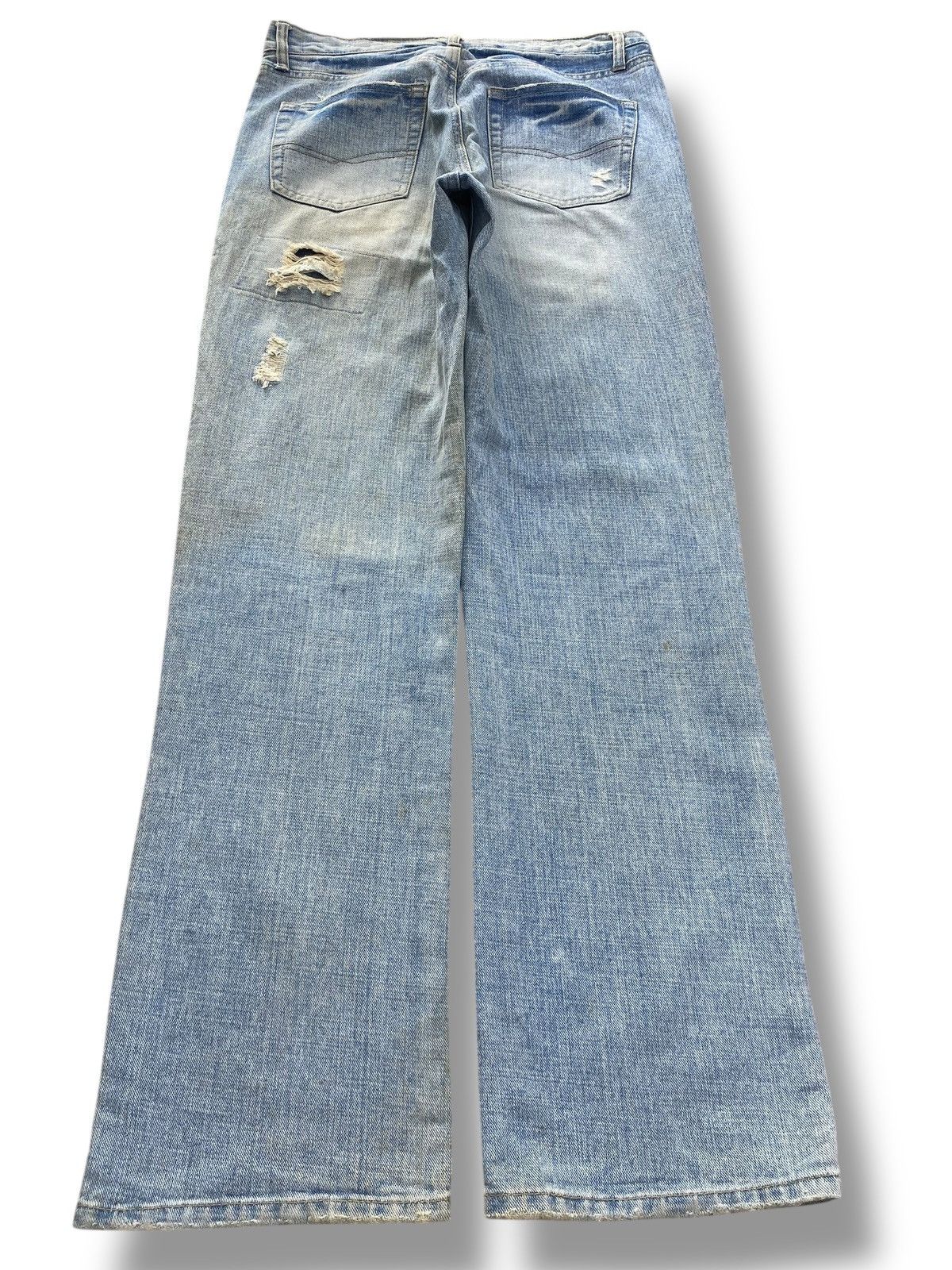 Japanese Brand Japanese Brand Faded Wash Ripped Style Straight Leg Jeans Size US 31 - 3 Thumbnail