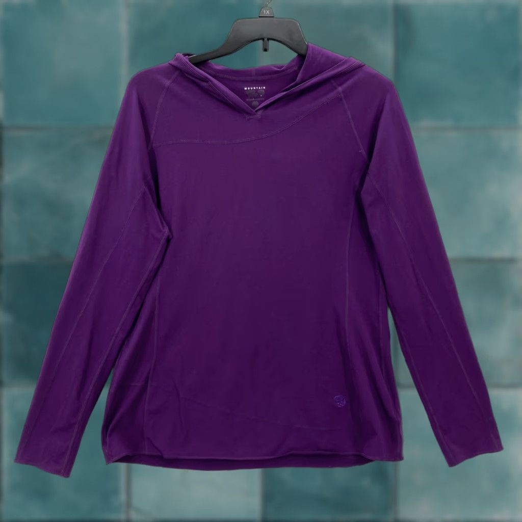 Mountain Hardwear Mountain Hardwear Pullover Hoodie Womens XL Purple Outdoor Performance Stretch Moisture Wicking Raglan Sleeve Hooded - Size XL / US 12-14 / IT 48-50 - 1 Thumbnail