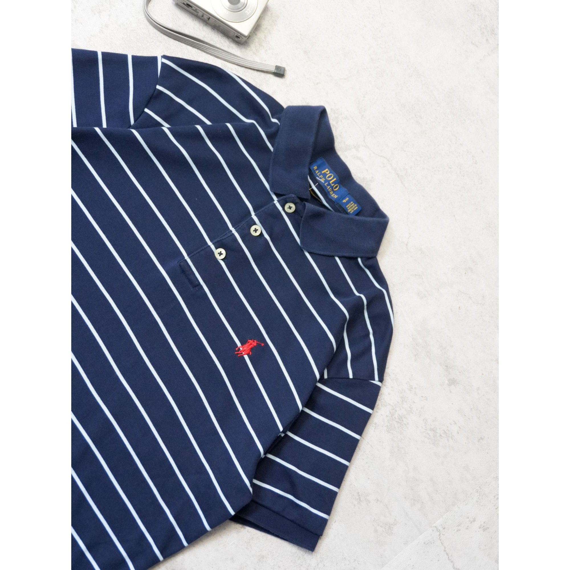 Polo Ralph Lauren Polo Ralph Lauren Navy Stripes Shirt Size US S / EU 44-46 / 1 - 1 Thumbnail