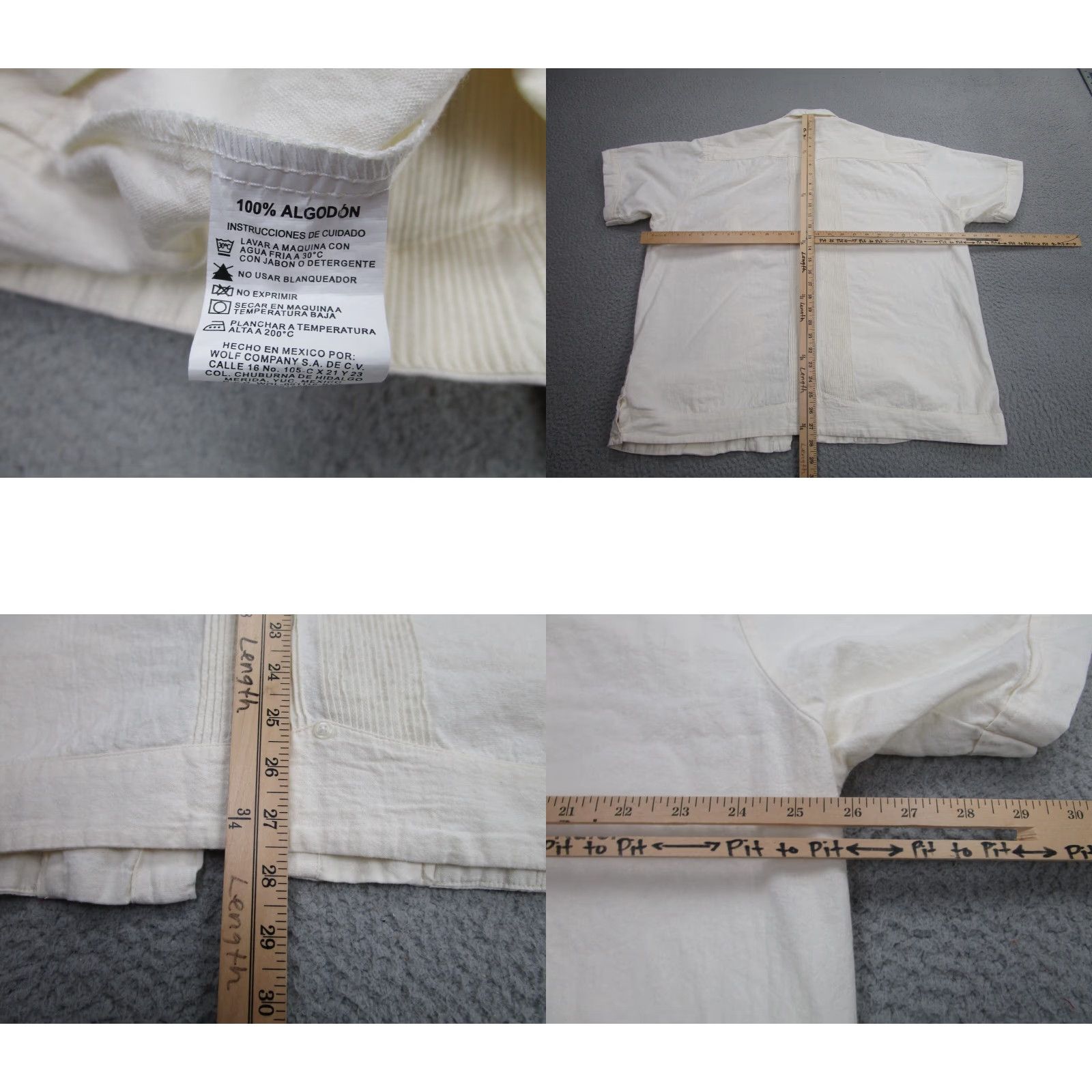 Vintage VINTAGE Olveritas Shirt 2XL Ivory Cream White Cuban Rockabilly Mexico Beach Classic Mens Size US XXL / EU 58 / 5 - 8 Thumbnail