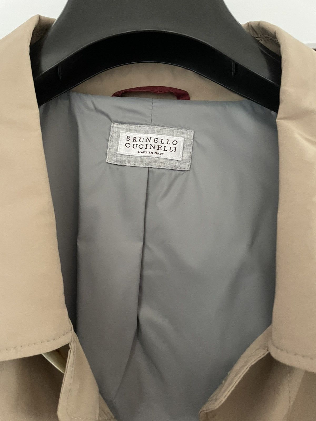 Brunello Cucinelli Camel Trench Coat Size US L / EU 52-54 / 3 - 6 Thumbnail