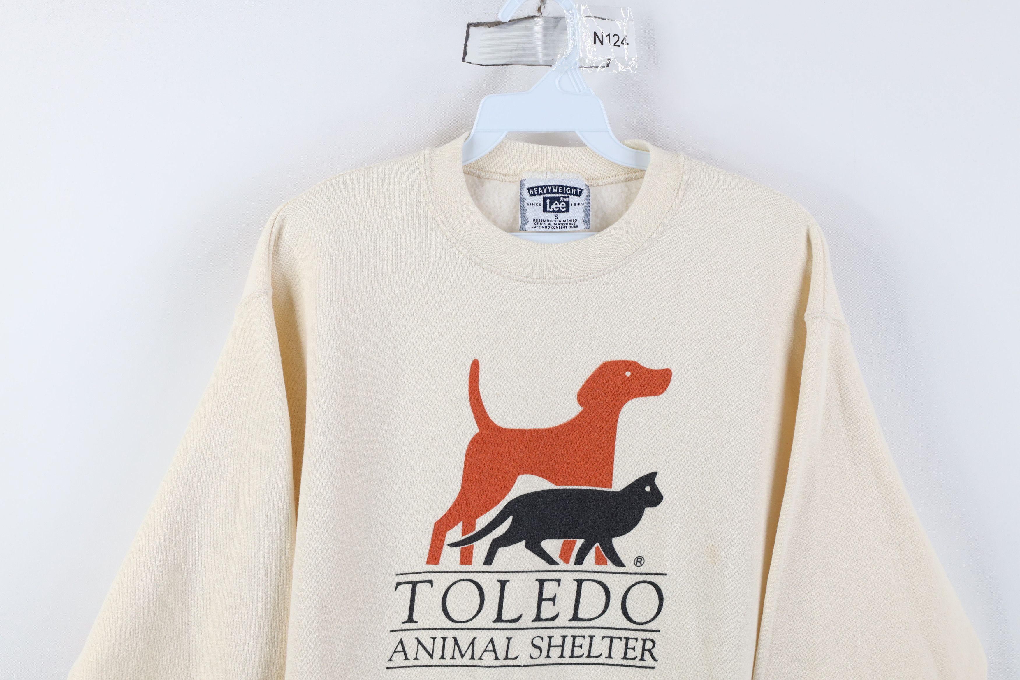 Vintage Vintage 90s Toledo Animal Shelter Dog Cat Sweatshirt Yellow Size S / US 4 / IT 40 - 2 Thumbnail