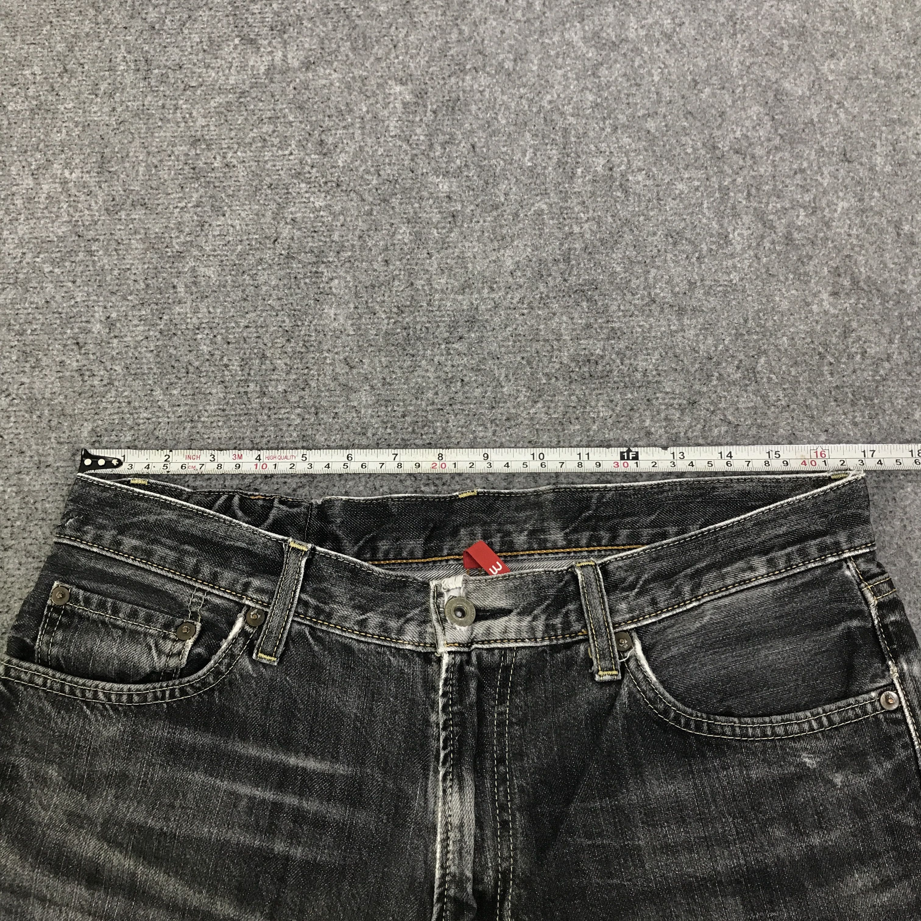 Japanese Brand Black Faded Denim japan Uniqlo jeans pants K130B23 Size US 33 - 7 Thumbnail