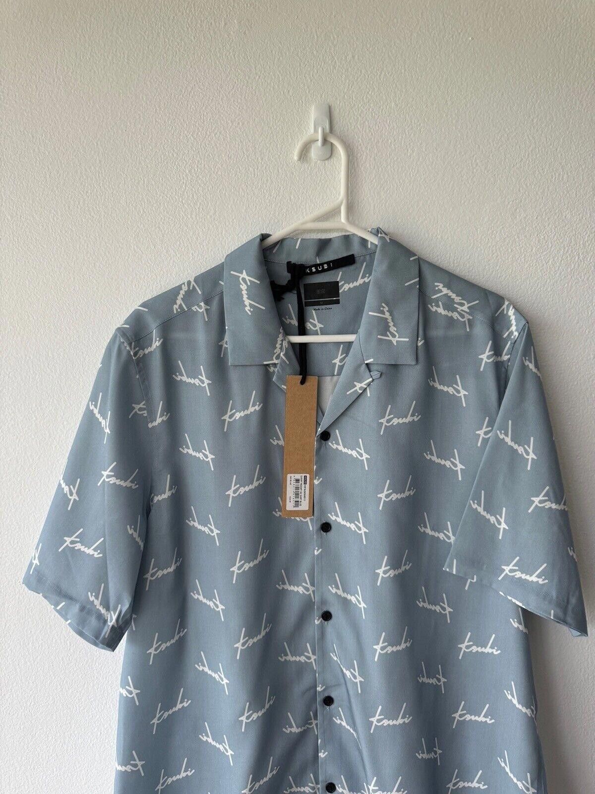 Ksubi new ksubi medium m short sleeve shirt top resort skript blue Size US M / EU 48-50 / 2 - 2 Thumbnail
