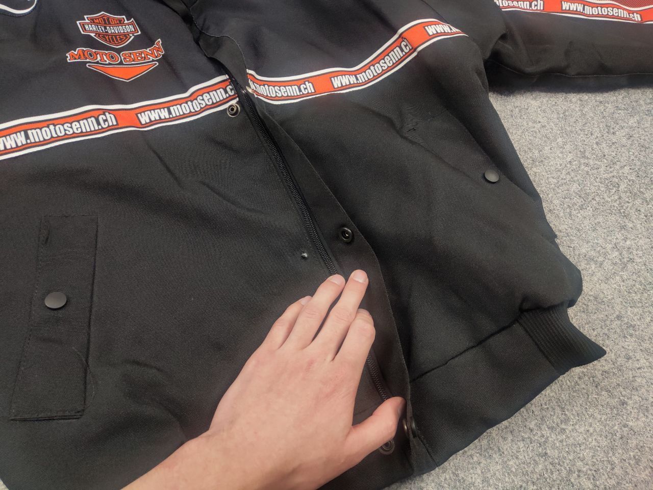 Harley Davidson Vintage Harley Davidson Racing Jacket Bomber Moto Bike Y2K Size US S / EU 44-46 / 1 - 14 Thumbnail
