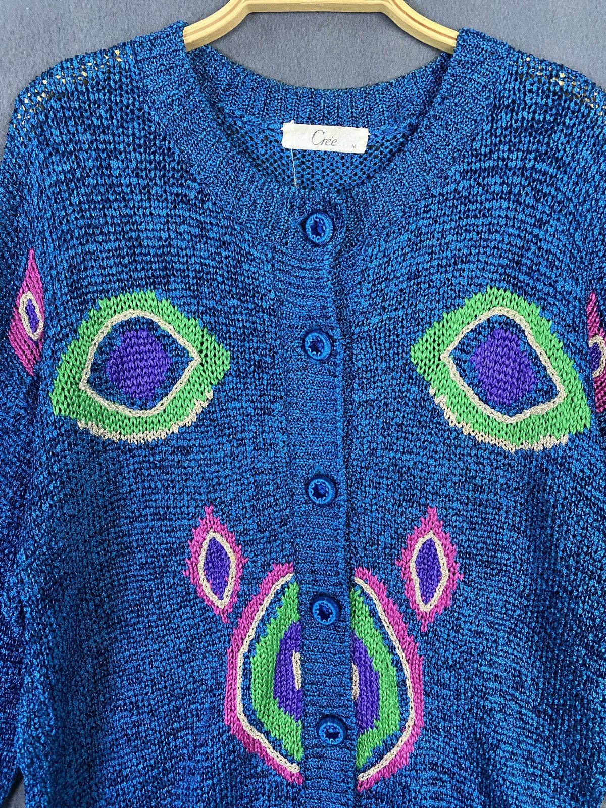 Aran Isles Knitwear × Vintage Vintage Cree Knitted Cardigan Size M / US 6-8 / IT 42-44 - 5 Thumbnail