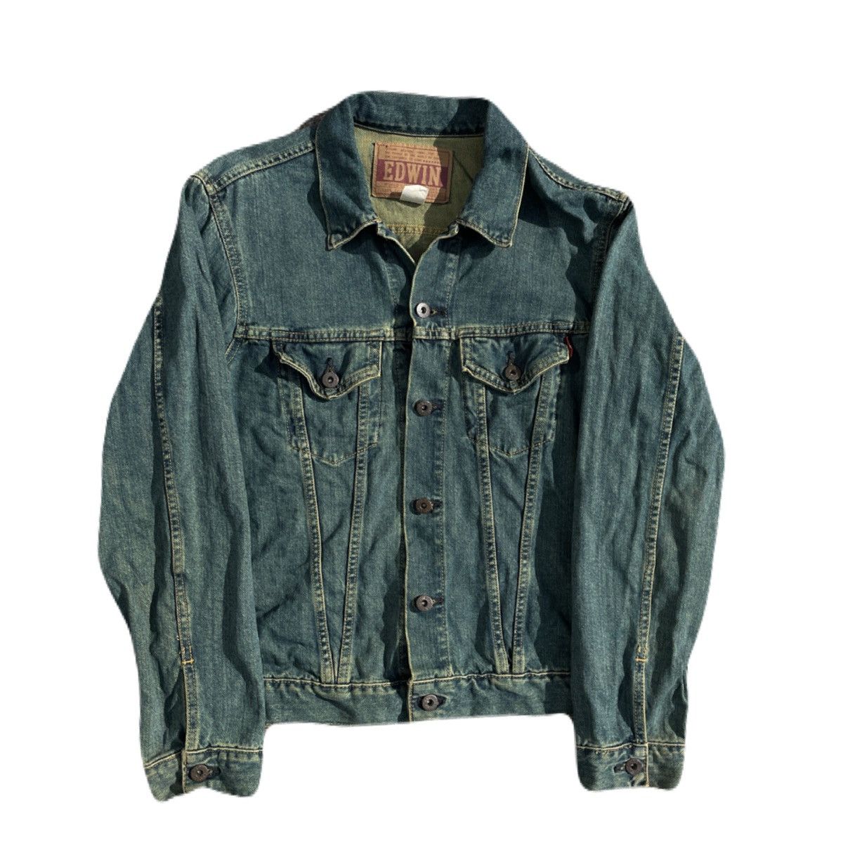 If Six Was Nine 2000s Japanese archive Mud wash Denim Tucker Jacket Y2K Size US S / EU 44-46 / 1 - 2 Thumbnail