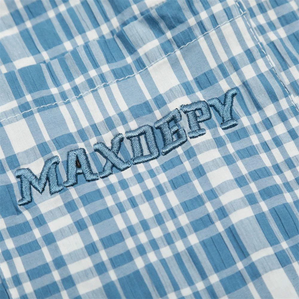 Vintage Japanese style loose pocket embroidery casual plaid shirt Size US M / EU 48-50 / 2 - 4 Thumbnail
