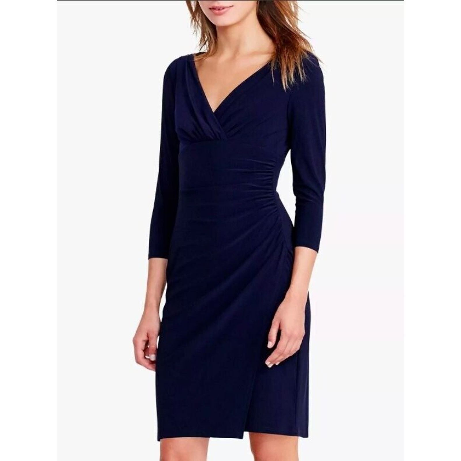 Lauren Ralph Lauren LRL Ralph Lauren Elsie Ruched Jersey Dress Womens 6 Size M / US 6-8 / IT 42-44 - 8 Thumbnail