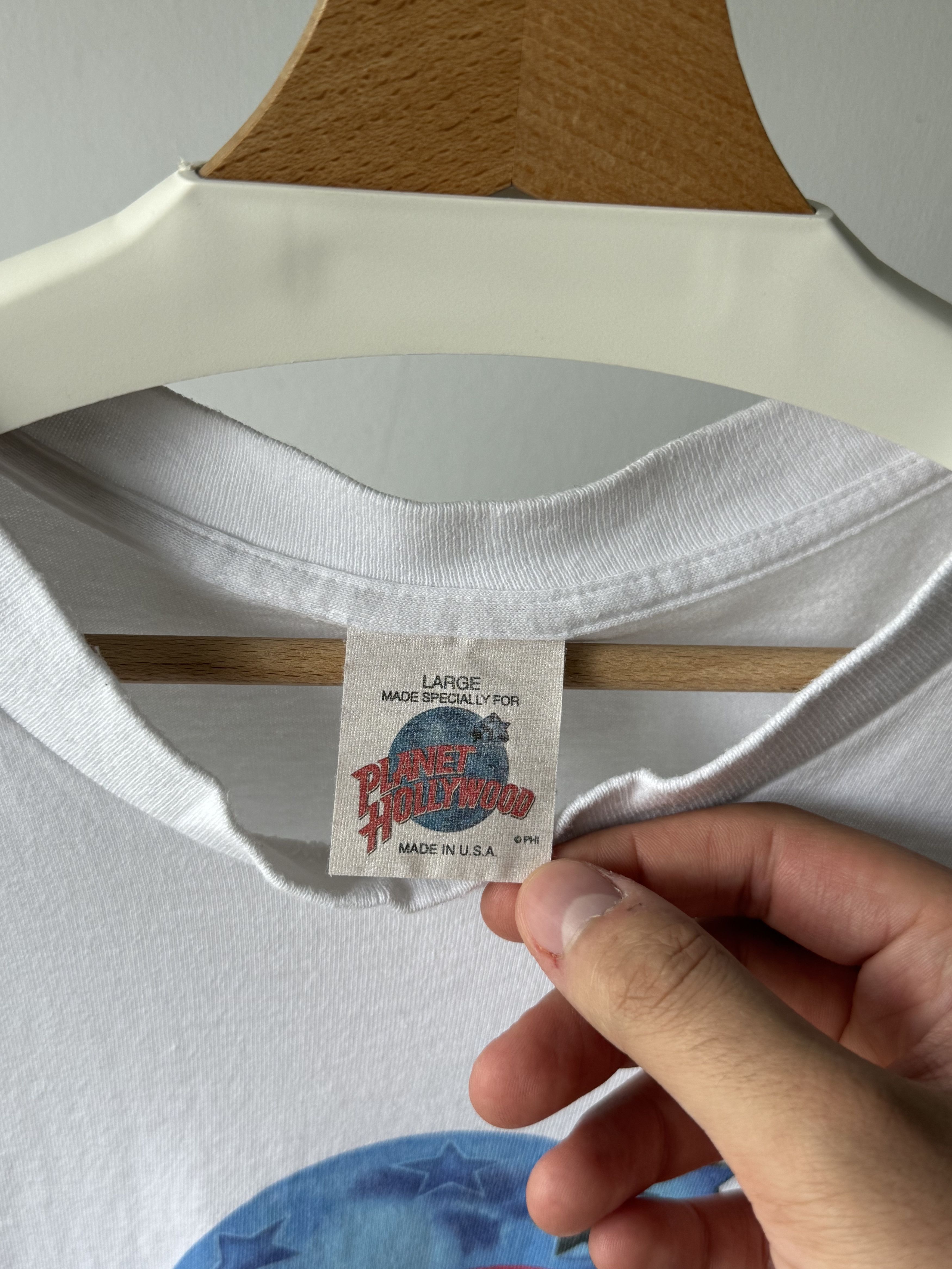 Planet Hollywood × Vintage Vintage Planet Hollywood New York White T-Shirt Made In USA Size US XL / EU 56 / 4 - 12 Thumbnail