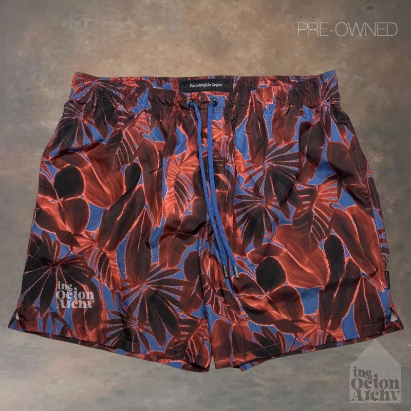Ermenegildo Zegna Ermenegildo Zegna Swim Shorts 'Opera Red/Liberty' N7B540220 Size US 34 / EU 50 - 3 Thumbnail