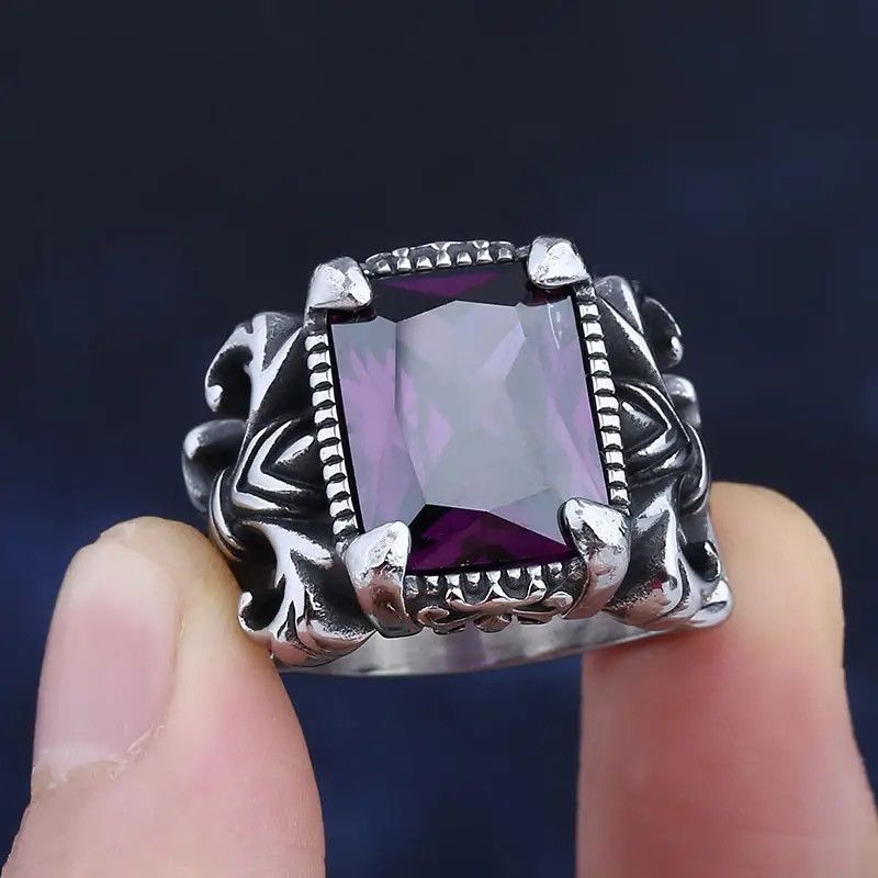 Jewelry Creative Stone Hollowing Ring Size ONE SIZE - 1 Thumbnail
