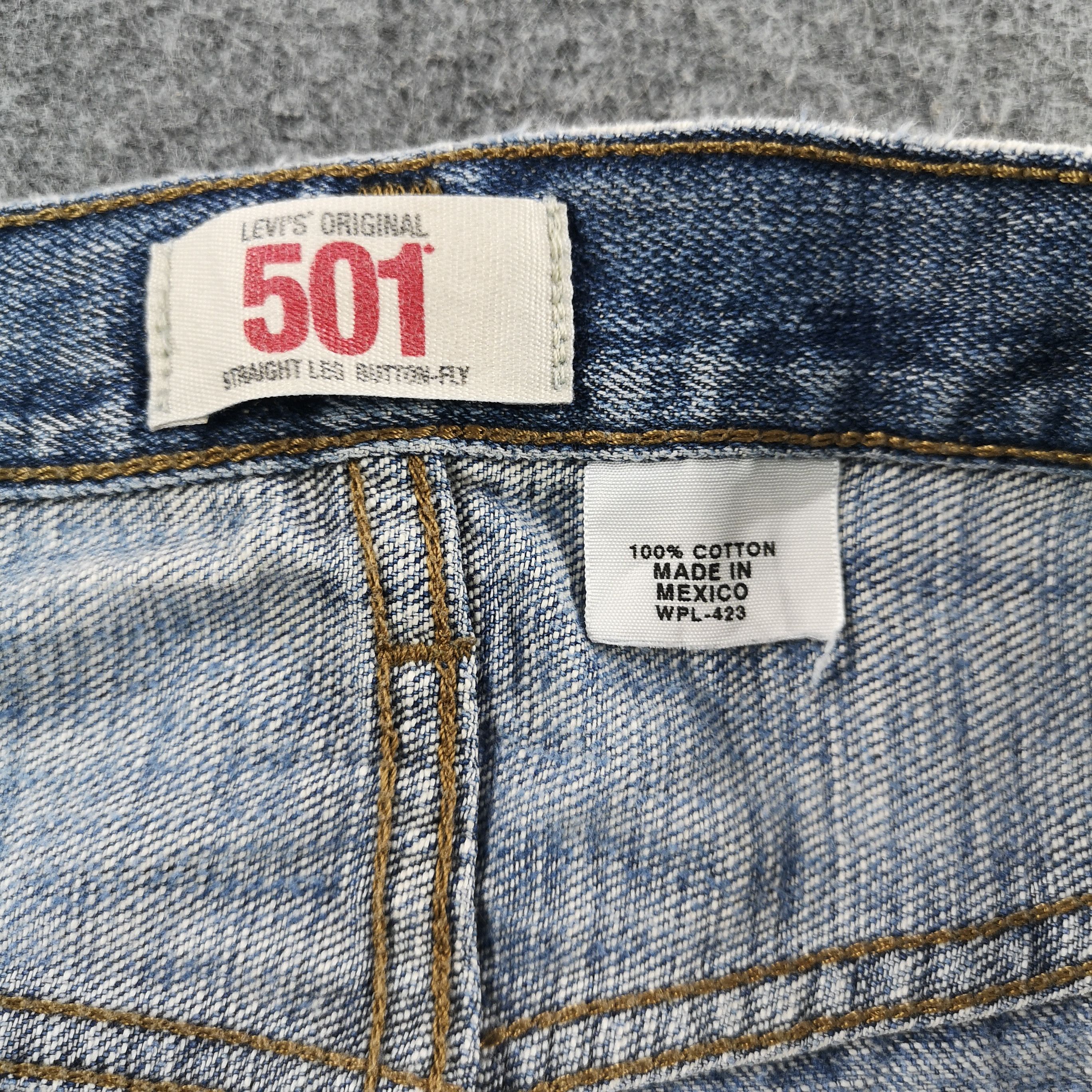Levi's Vintage Distress Levis 501 Jeans - JM1065 Size US 34 / EU 50 - 13 Thumbnail