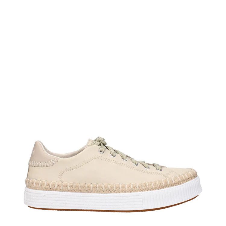 Chloe ob1o1e1024 Leather Sneakers in Beige Size US 11 / IT 41 - 1 Thumbnail