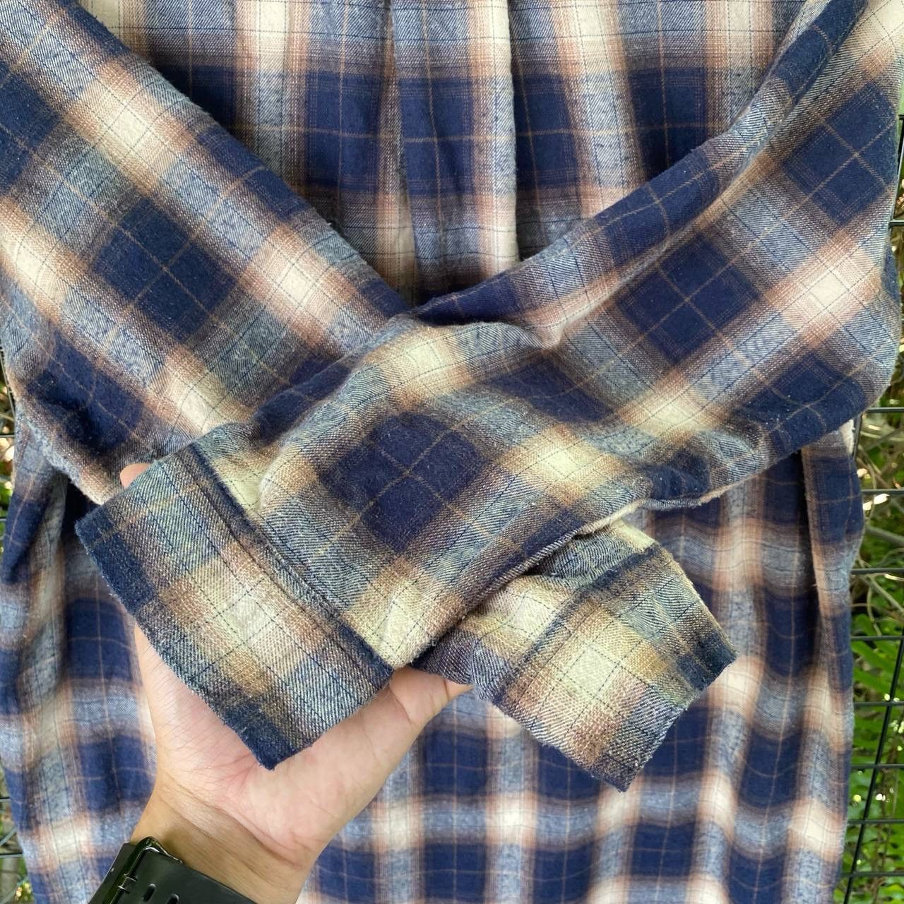 Flannel × Japanese Brand × Vintage Vintage Logos Shadow Plaid Flanel Jacket Size L / US 10 / IT 46 - 10 Thumbnail