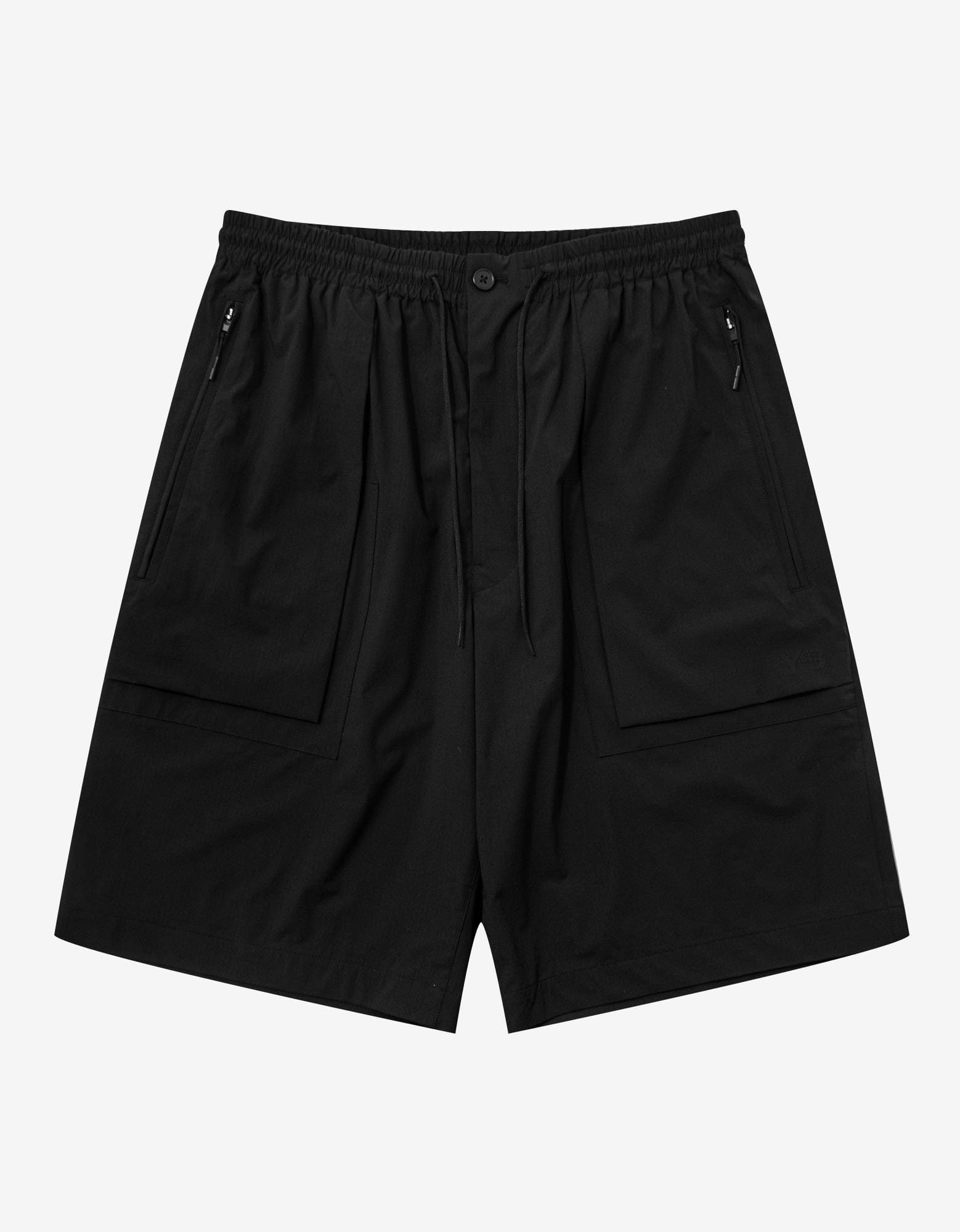 image of Y 3 Black Ripstop Utility Shorts, Men's (Size 32)