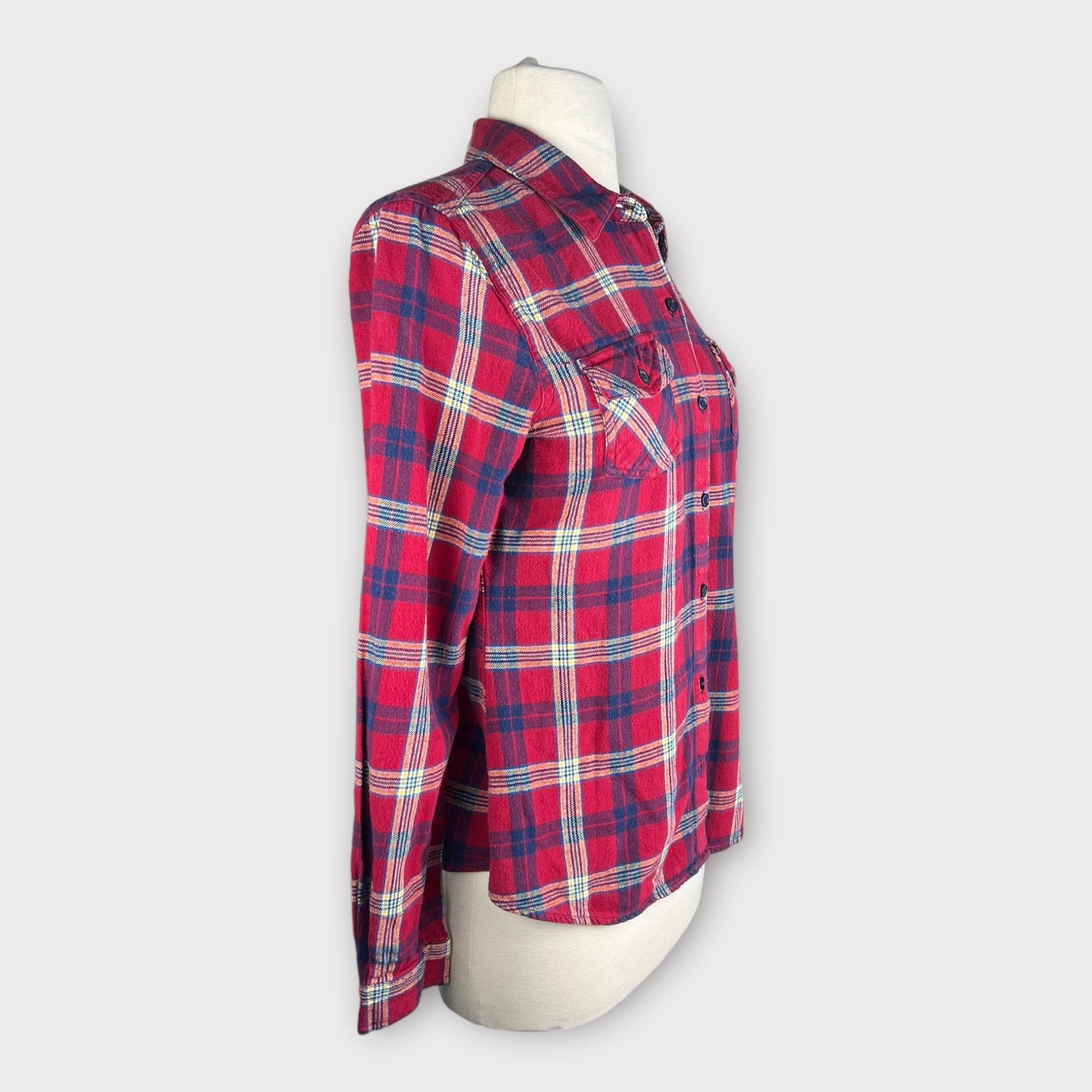 Vintage Mossimo Supply Co. Vintage Flannel | Red and Blue Size L / US 10 / IT 46 - 4 Thumbnail