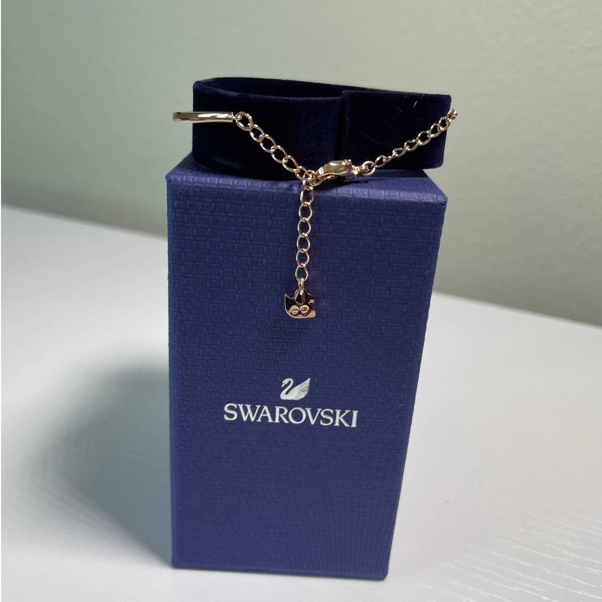Swarovski Swarovski Crystal Duo Moon Black Rose Gold-Tone Bangle Size ONE SIZE - 2 Thumbnail