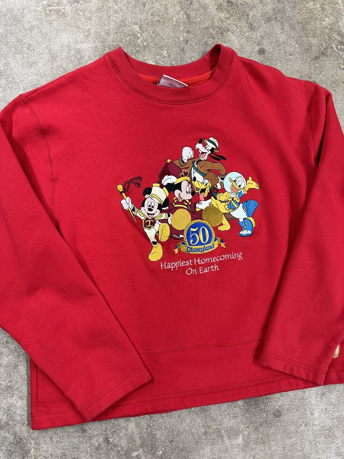 Disney Crazy Y2K Disneyland 50th Anniversary Sweatshirt Size M / US 6-8 / IT 42-44 - 3 Thumbnail