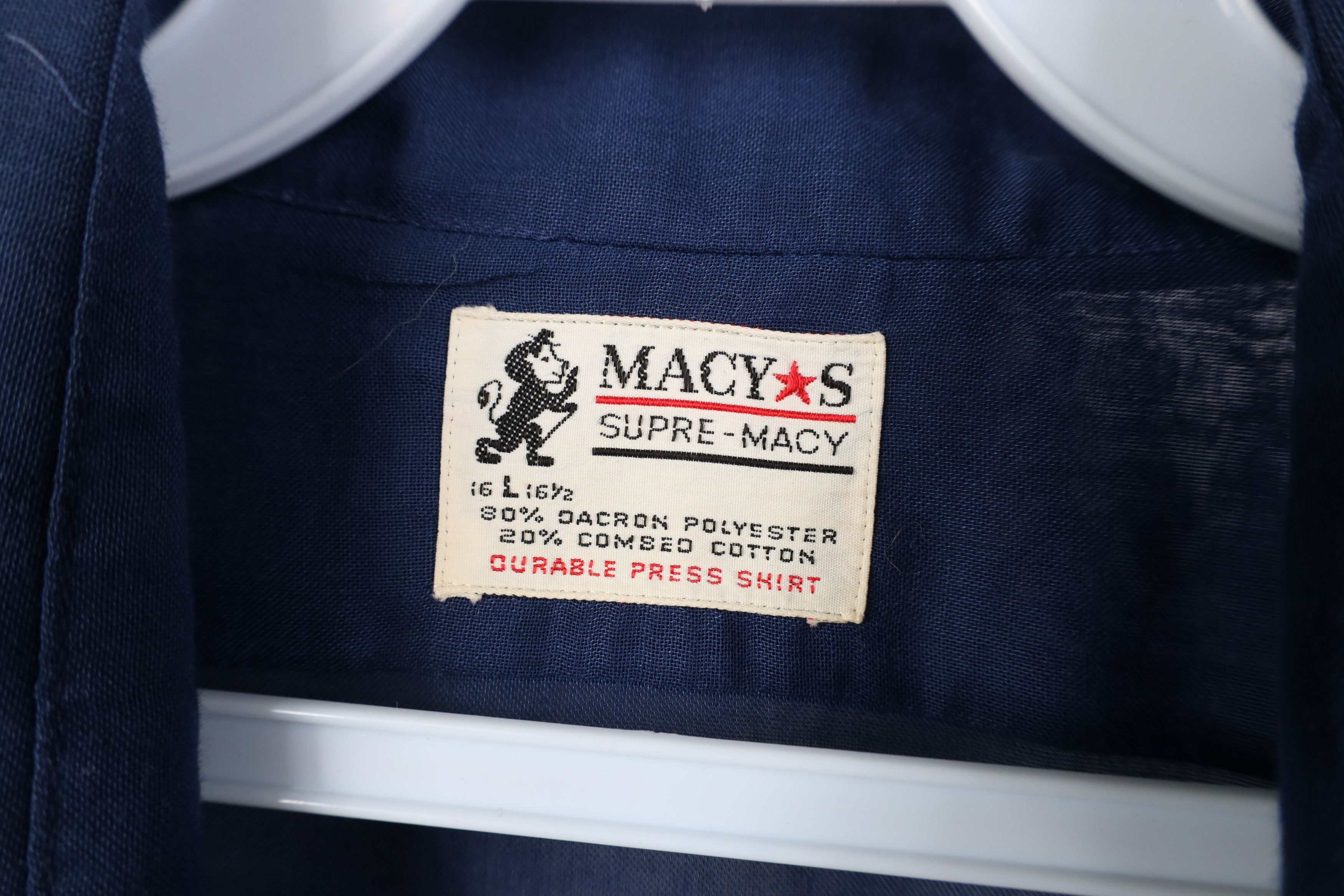 Vintage Vintage 50s 60s Macys Lightweight Collared Button Shirt USA Size US L / EU 52-54 / 3 - 4 Thumbnail