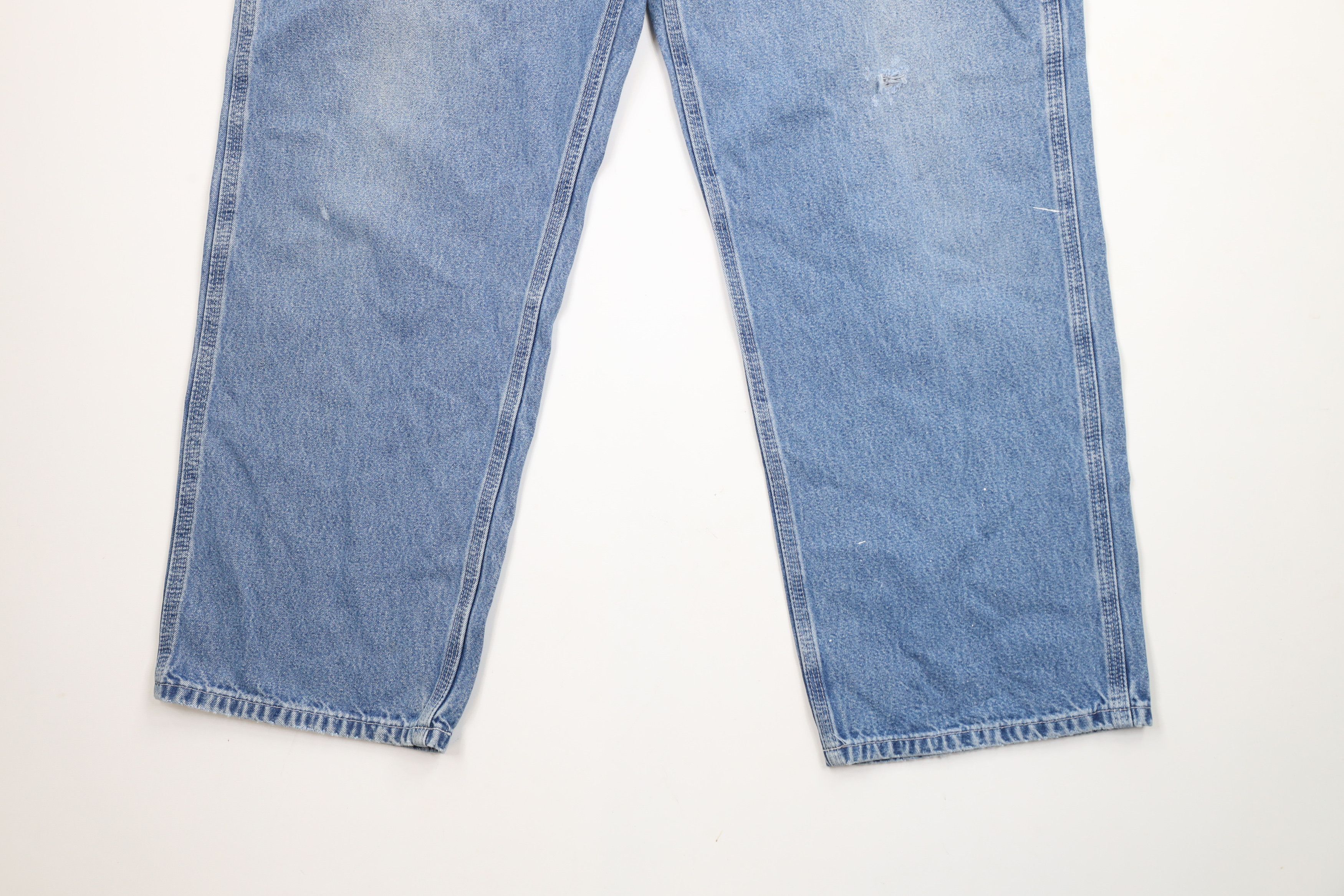 Carhartt × Vintage Vintage Carhartt Spell Out Wide Leg Dungaree Denim Jeans Size US 38 / EU 54 - 4 Thumbnail