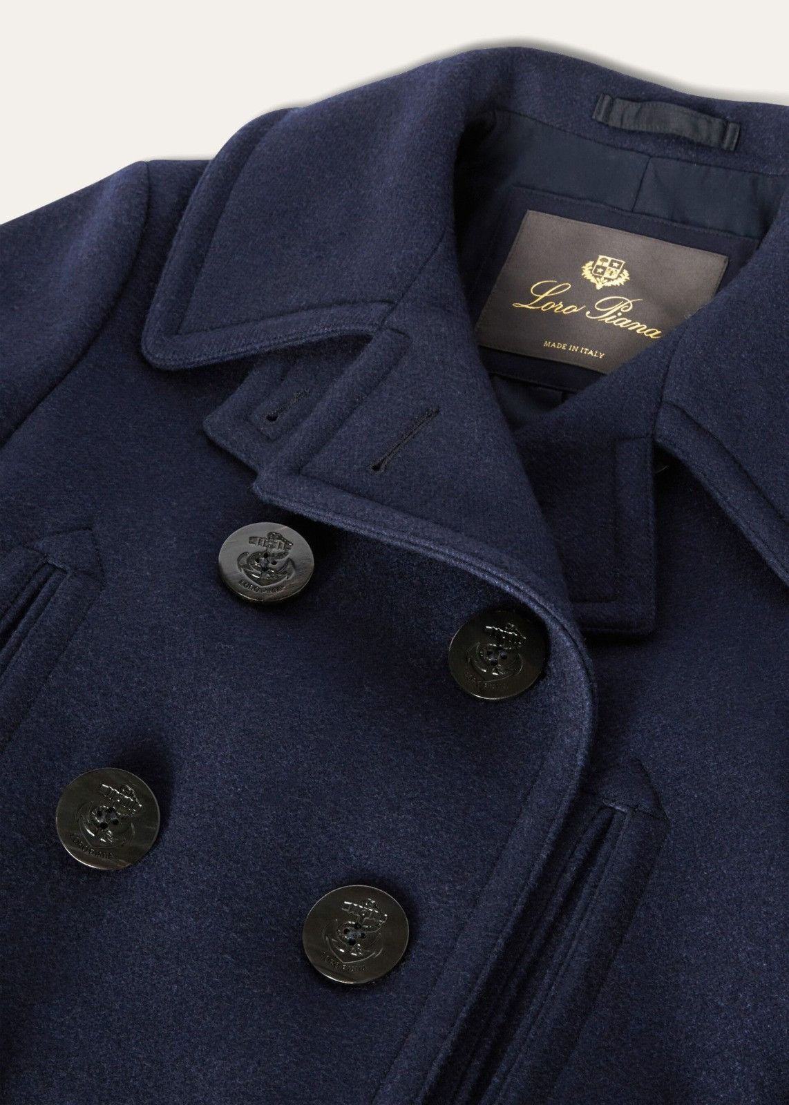 Loro Piana o1srvl11e1124 Double-Breasted Peacoat in Navy Blue Size US S / EU 44-46 / 1 - 6 Thumbnail