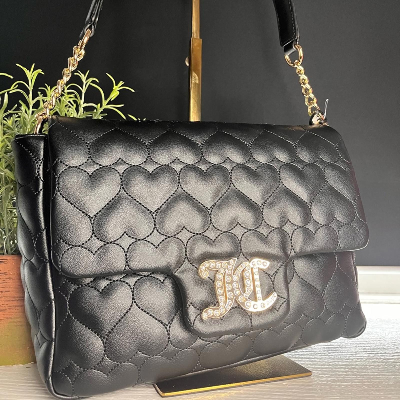 Juicy Couture Juicy Couture Black Quilted Flap Shoulder Bag NWT Size ONE SIZE - 6 Thumbnail