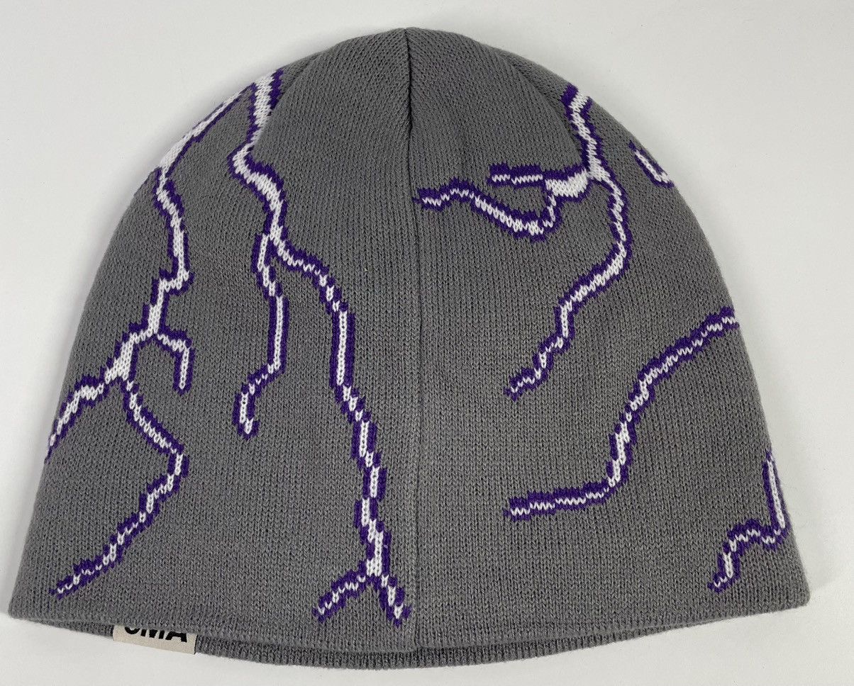 oMA STUDIOS oMA Studios Lightning Grey Beanie Skull Cap Size ONE SIZE - 7 Thumbnail