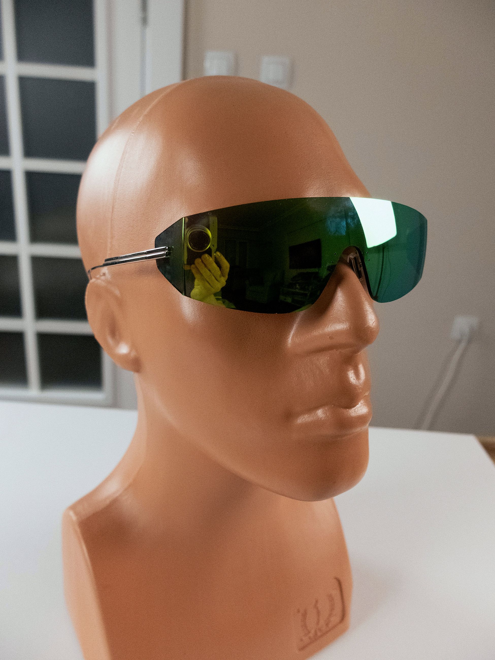 Bottega Veneta BOTTEGA VENETA green Shield mirrored sunglasses BV1199S Size ONE SIZE - 8 Thumbnail