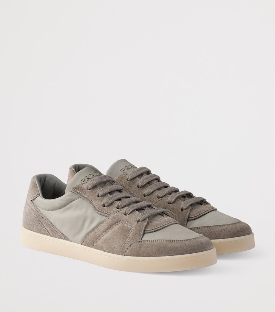 Prada o1mt1gz0526 Suede and Re-Nylon Low-Top Sneakers in Grey Size US 8 / EU 41 - 2 Thumbnail