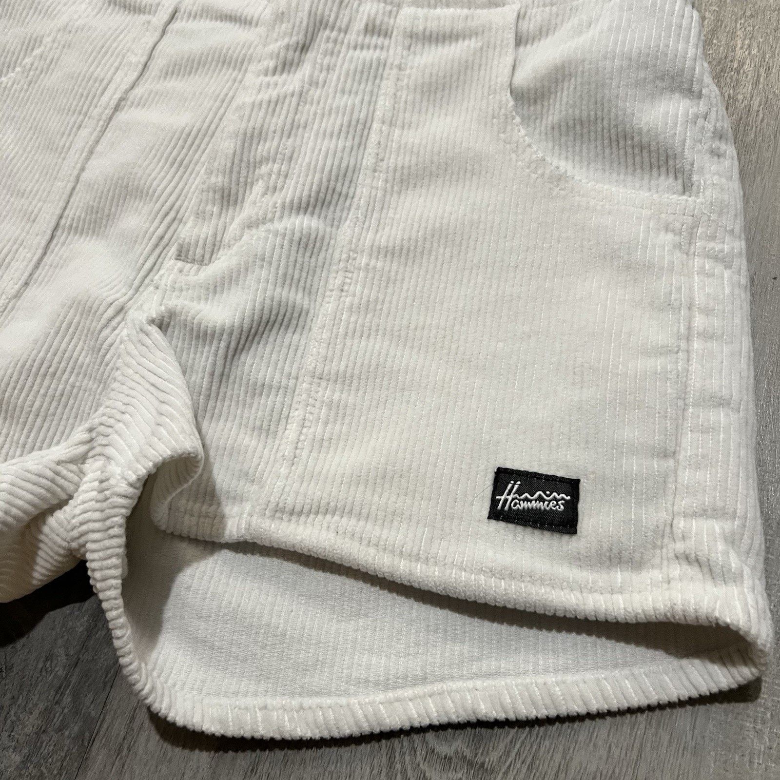 Vintage Hammies 70s Retro Corduroy Shorts White Surf Beach Skate 28 Size US 28 / EU 44 - 3 Thumbnail