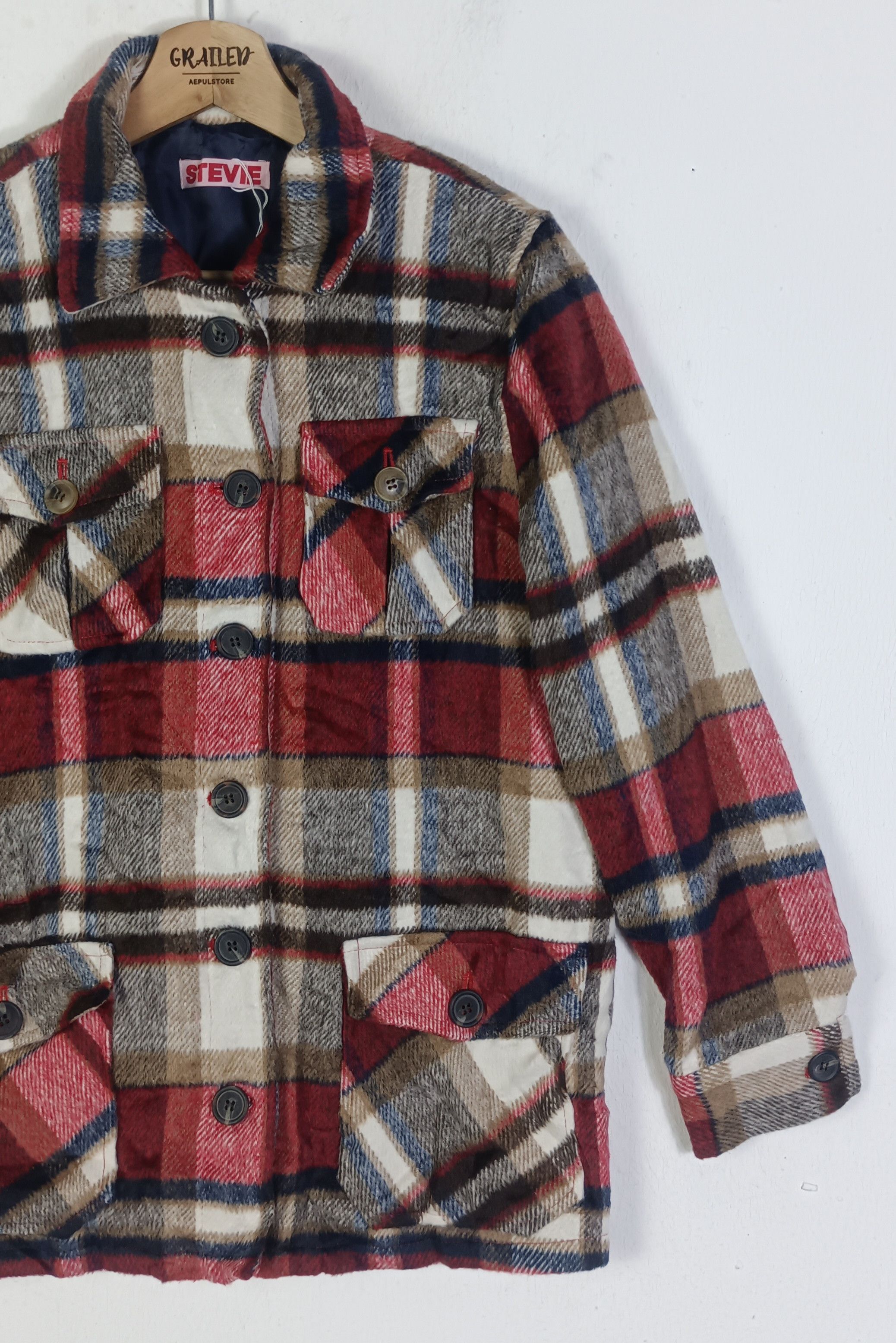 Japanese Brand Stevie BAD Super Underground Factory Flannel Jacket Size US M / EU 48-50 / 2 - 6 Thumbnail