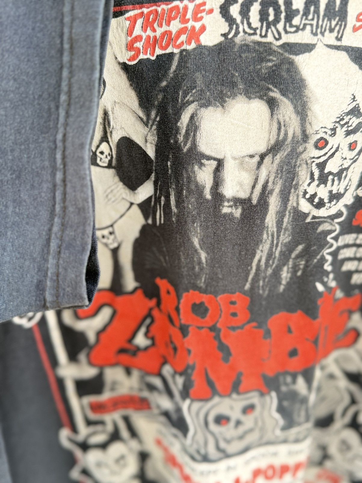 Band Tees Thrashed Vintage Rod Zombie Spook Panty Horror Faded Grunge Size US XL / EU 56 / 4 - 9 Thumbnail