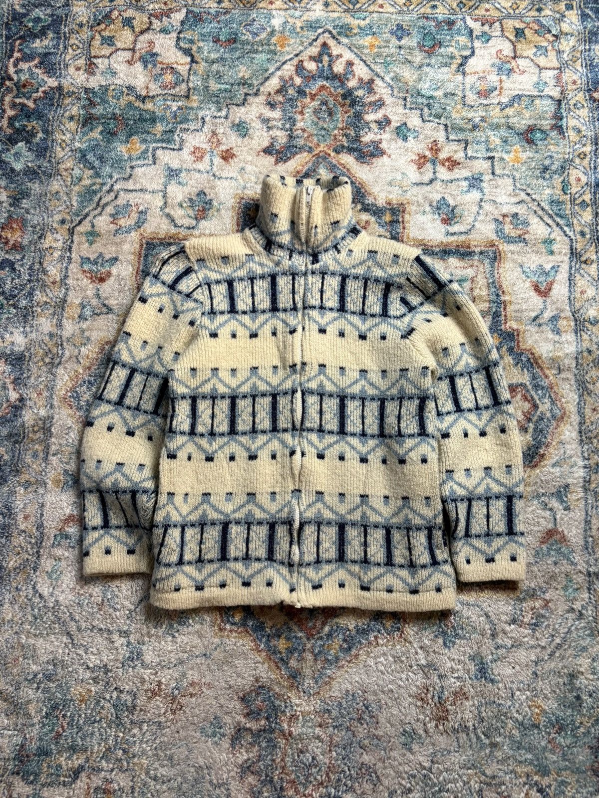 Tundra Vintage 80s Tundra Zip-up Striped Sweater Small Size US S / EU 44-46 / 1 - 1 Thumbnail
