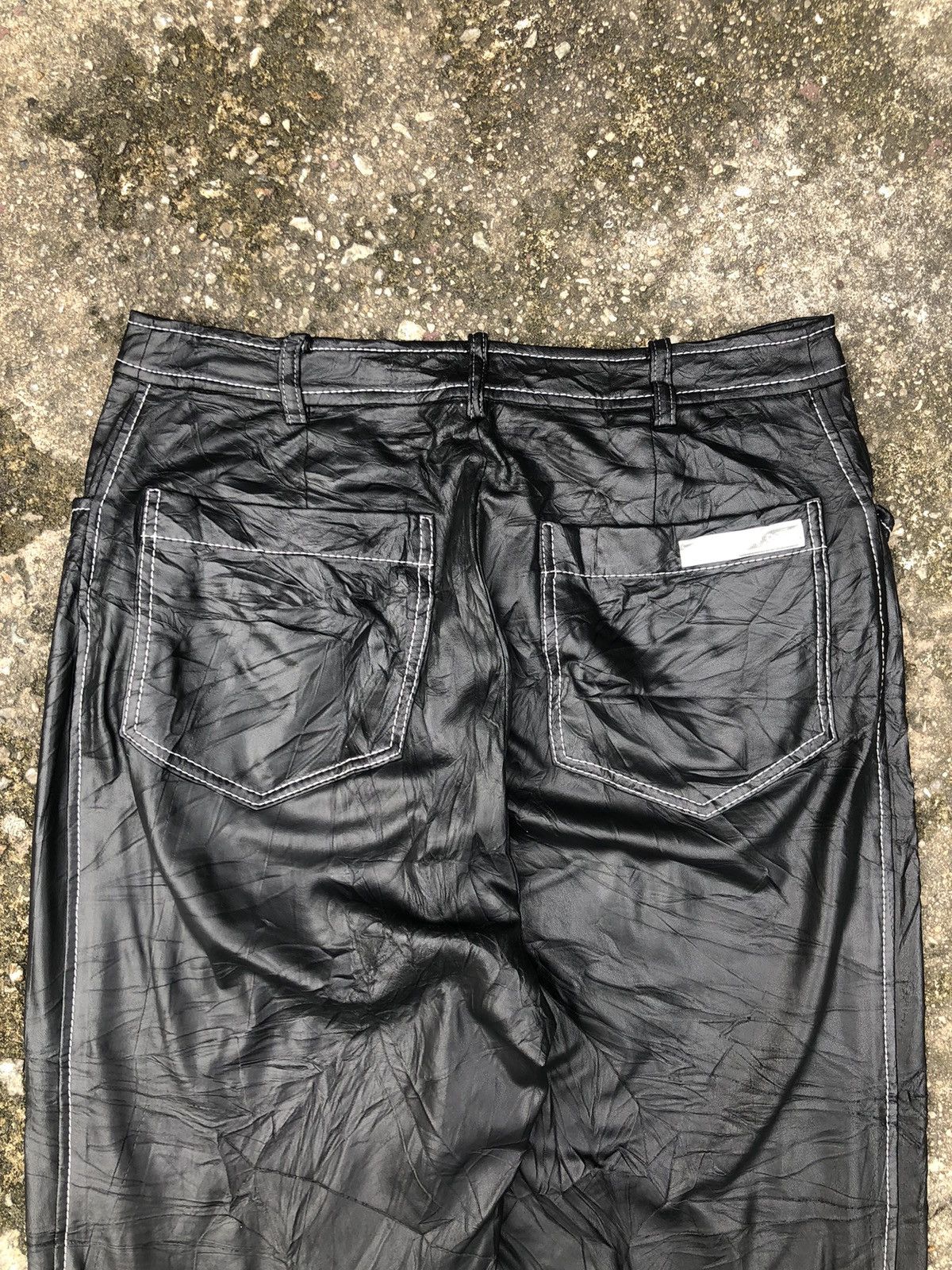 Lanvin × Leather × Vintage Vintage Lanvin Sports Faux Leather Pants Size US 27 - 11 Thumbnail