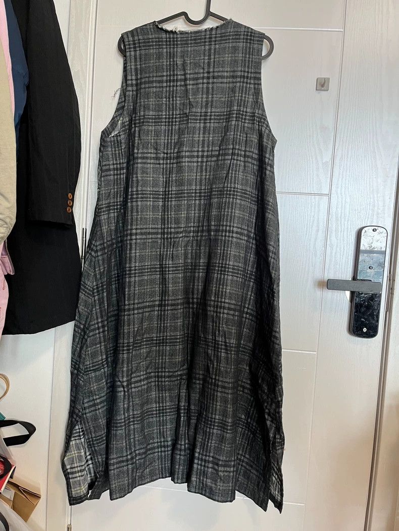 Y's Y's Plaid Wool Design Maxi Dress Size S / US 4 / IT 40 - 5 Thumbnail