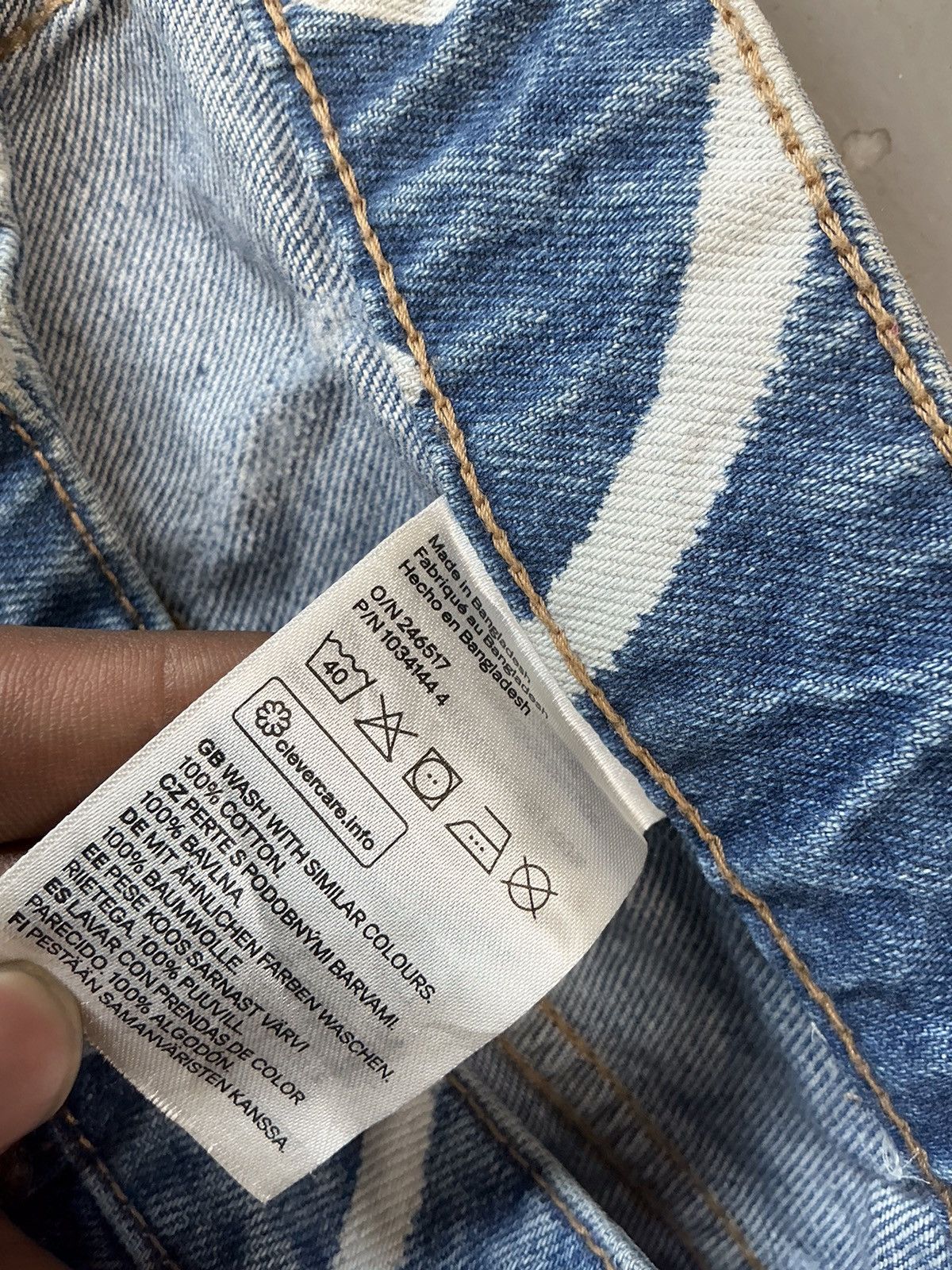 Designer × Vintage Vintage smiley crazy smiles printed denim Size 28" / US 6 / IT 42 - 7 Thumbnail