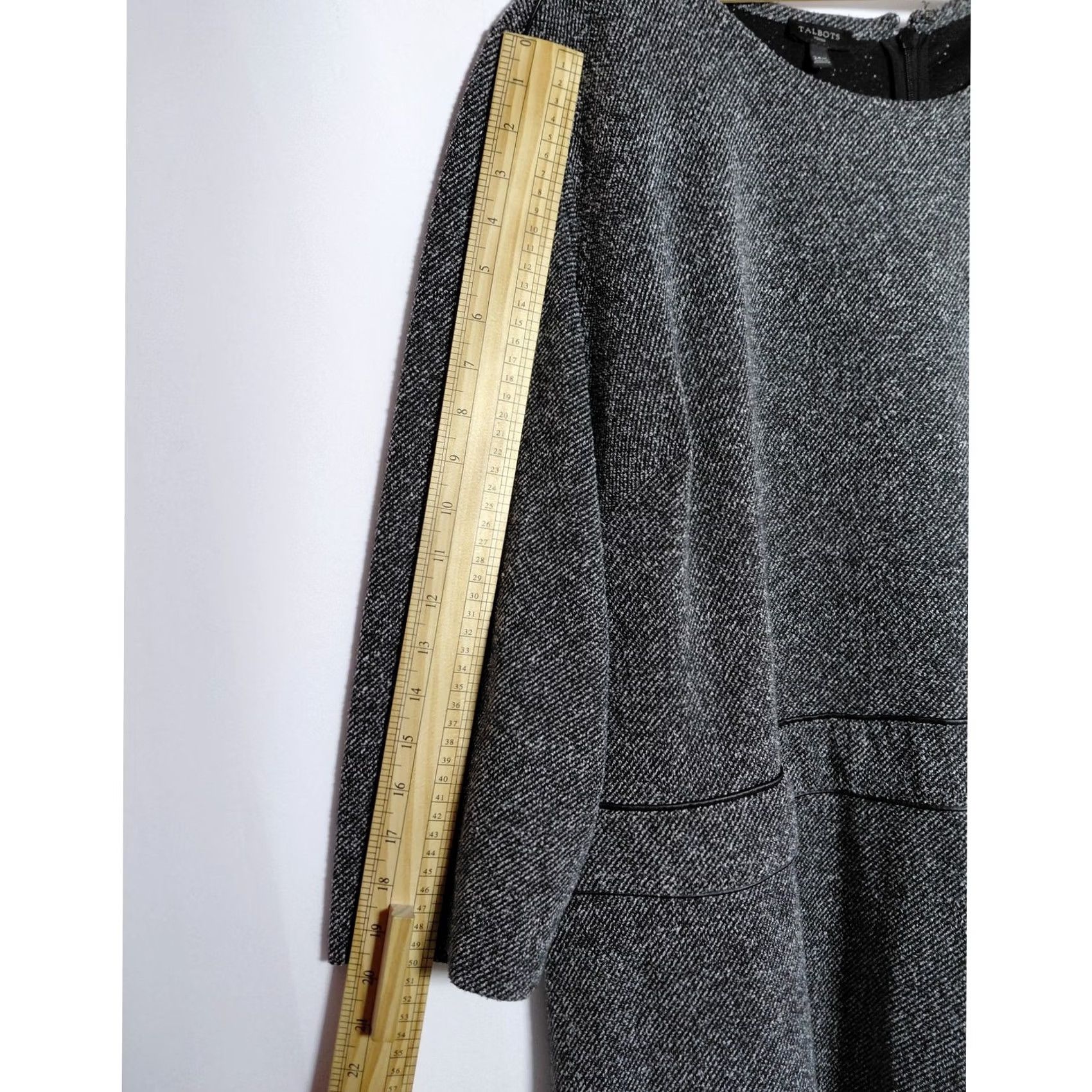 Talbots Talbots Woman Plus Gray Knit Dress Knee Length 3/4 Sleeve Size 24W Women Shift Dress Casual Workwear Mens Womens? Size 4XL / US 24-26 - 5 Thumbnail