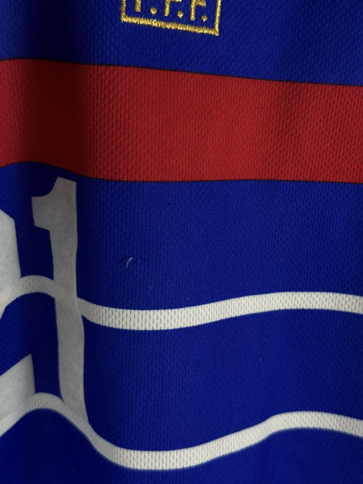 Vintage Rare DUGARRY 21 France Football Shirt 1998/00 Size US XL / EU 56 / 4 - 11 Thumbnail