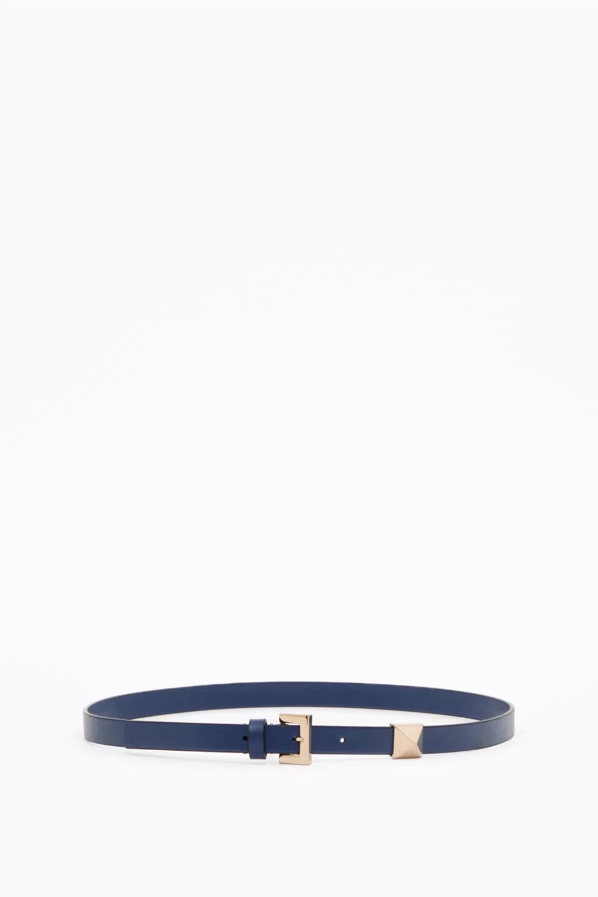 Valentino o1s1wg110426 Size: 080 / Shiny Calfskin Side Stud Belt 15mm Size ONE SIZE - 1 Thumbnail