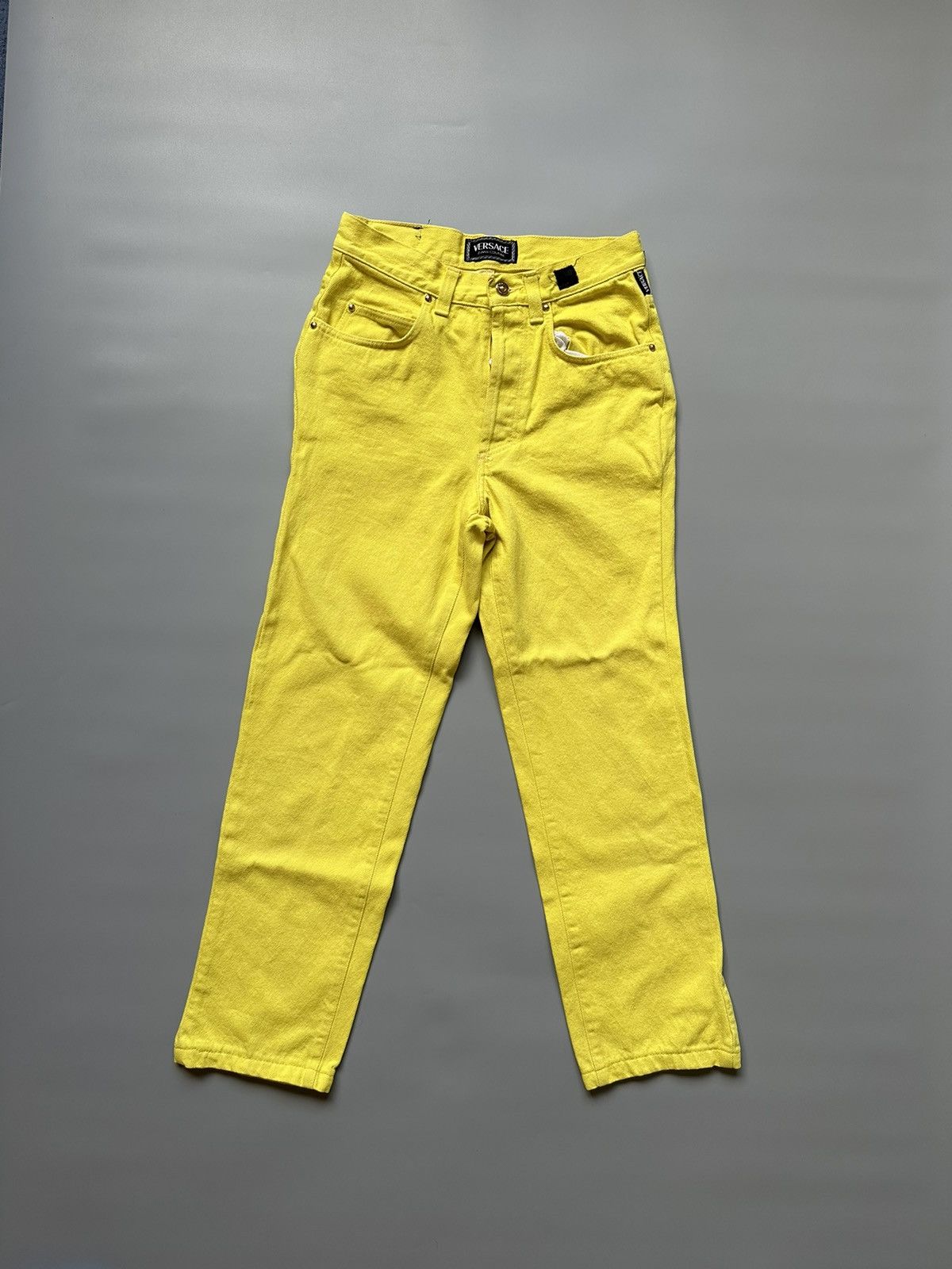 Versace Jeans Couture Vintage Y2K Versace Jeans Couture Yellow Pants Trousers 30 Size 30" / US 8 / IT 44 - 2 Thumbnail