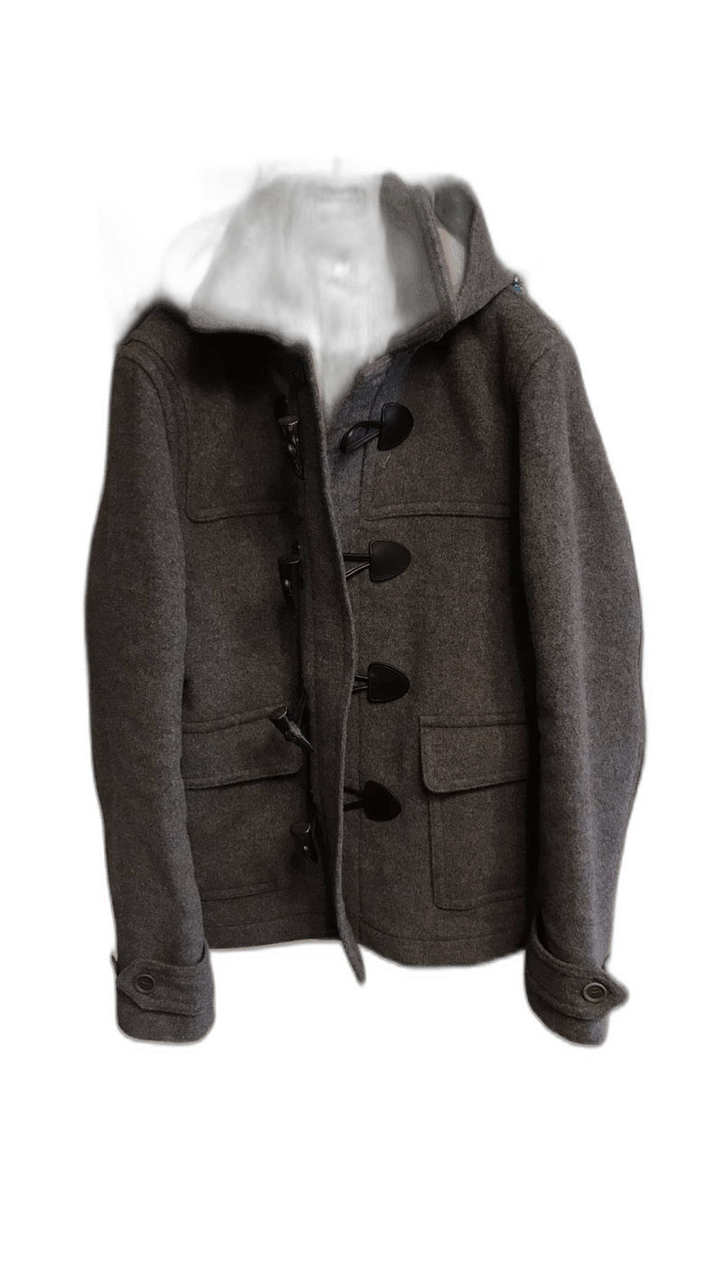 Burberry Burberry Hooded Wool Blend Jacket for Men Size US L / EU 52-54 / 3 - 1 Thumbnail