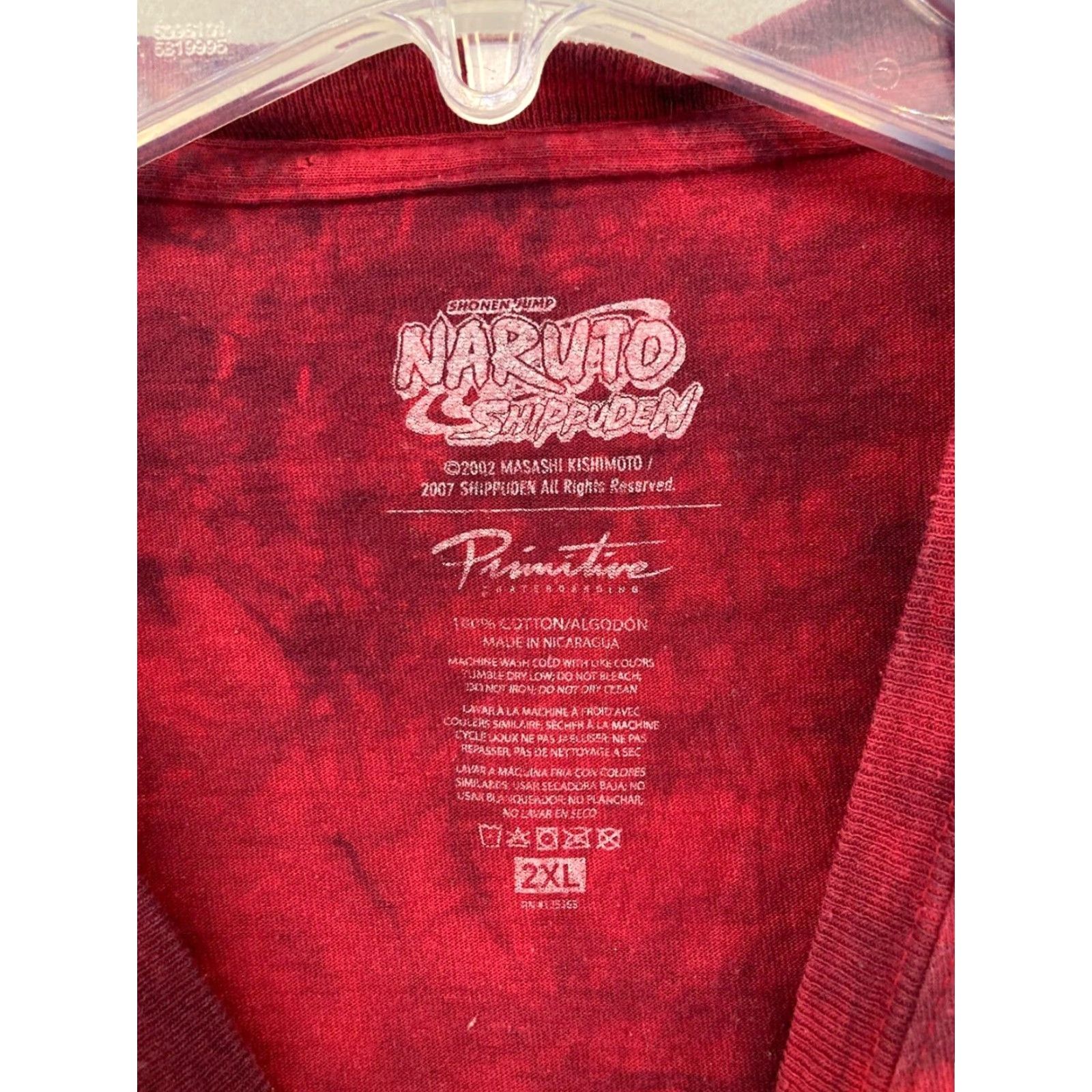 Vintage Naruto Shippuden Red Graphic Anime T-Shirt Mens 2XL Cotton Crew Neck Short Sleeve Size US XXL / EU 58 / 5 - 6 Thumbnail