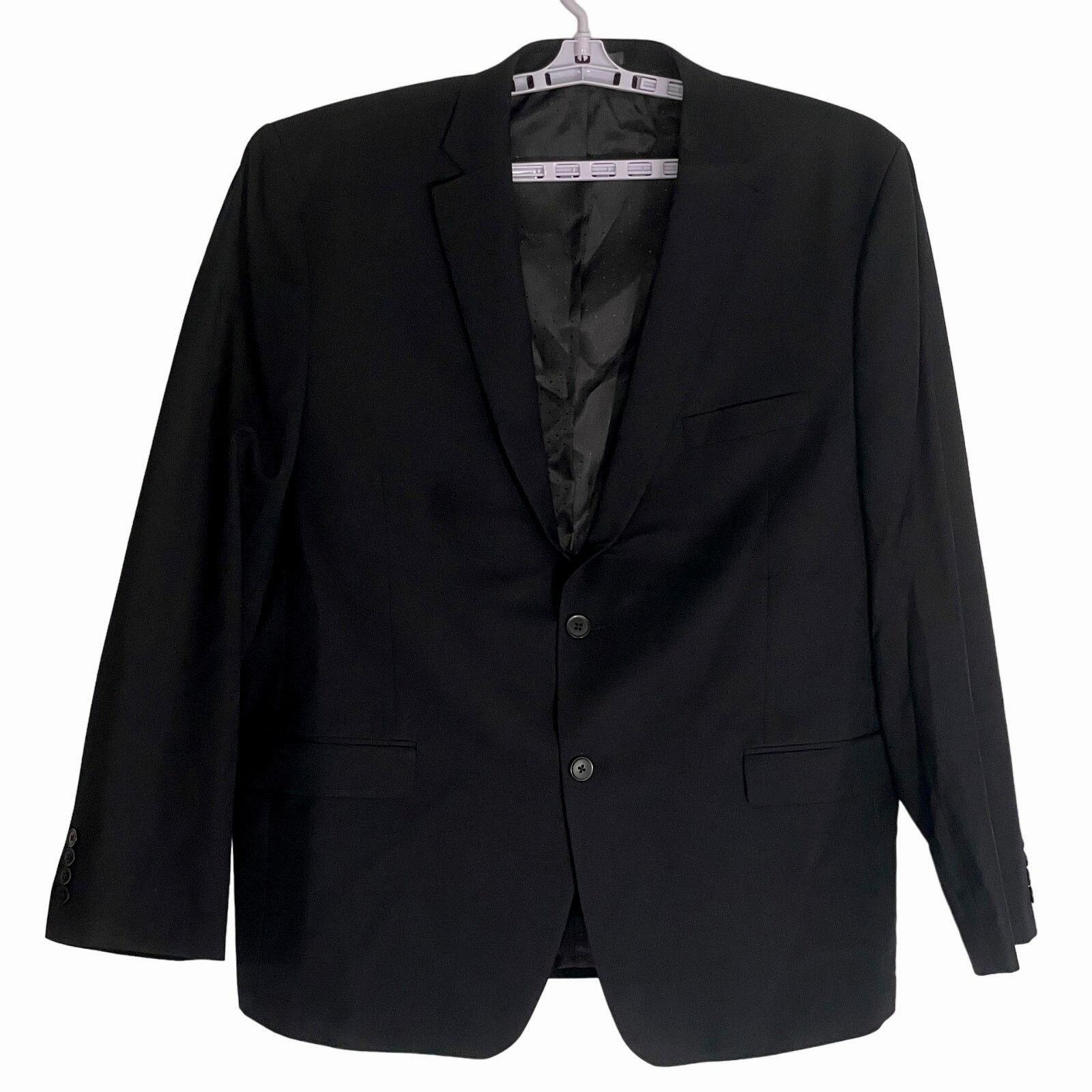 Other Collection Michael Strahan Strech Wool Slim Jacket Black 48R Size 48R - 1 Thumbnail