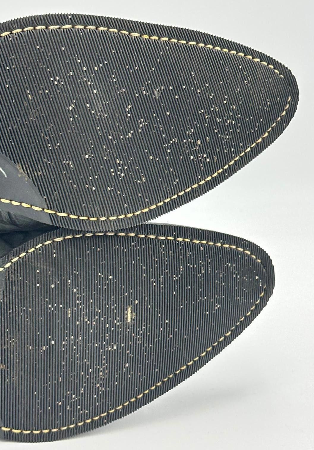 Designer Stylish Grey Cowboy Boots with Detailed Stitching Size US 7 / IT 37 - 6 Thumbnail